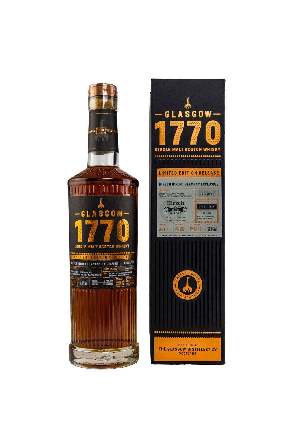 1770 Glasgow Distillery 2016/2022 Single Cask #16/854 Tokaji for Kirsch 59,3% vol. 700ml 1 - Maltimore - Premium Whisky Onlineshop