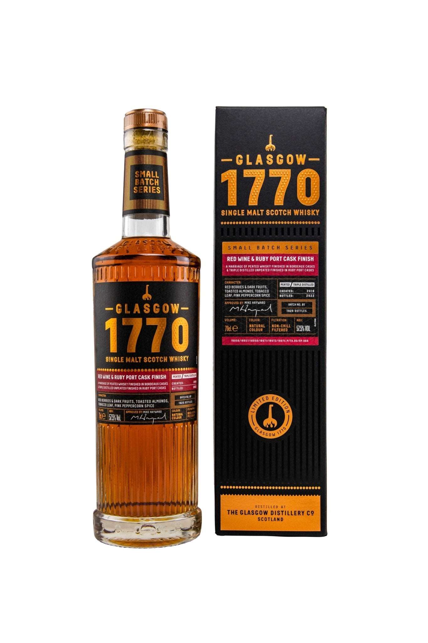 1770 Glasgow Distillery 2018/2022 Red Wine & Ruby Port Cask Finish 57,5% vol. 700ml 1 - Maltimore - Premium Whisky Onlineshop