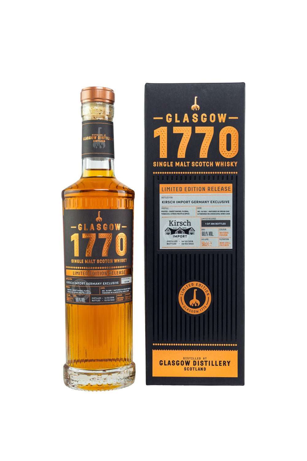 1770 Glasgow Distillery 2018/2022 Single Cask #18/959 for Kirsch 61,7% vol. 500ml 1 - Maltimore - Premium Whisky Onlineshop