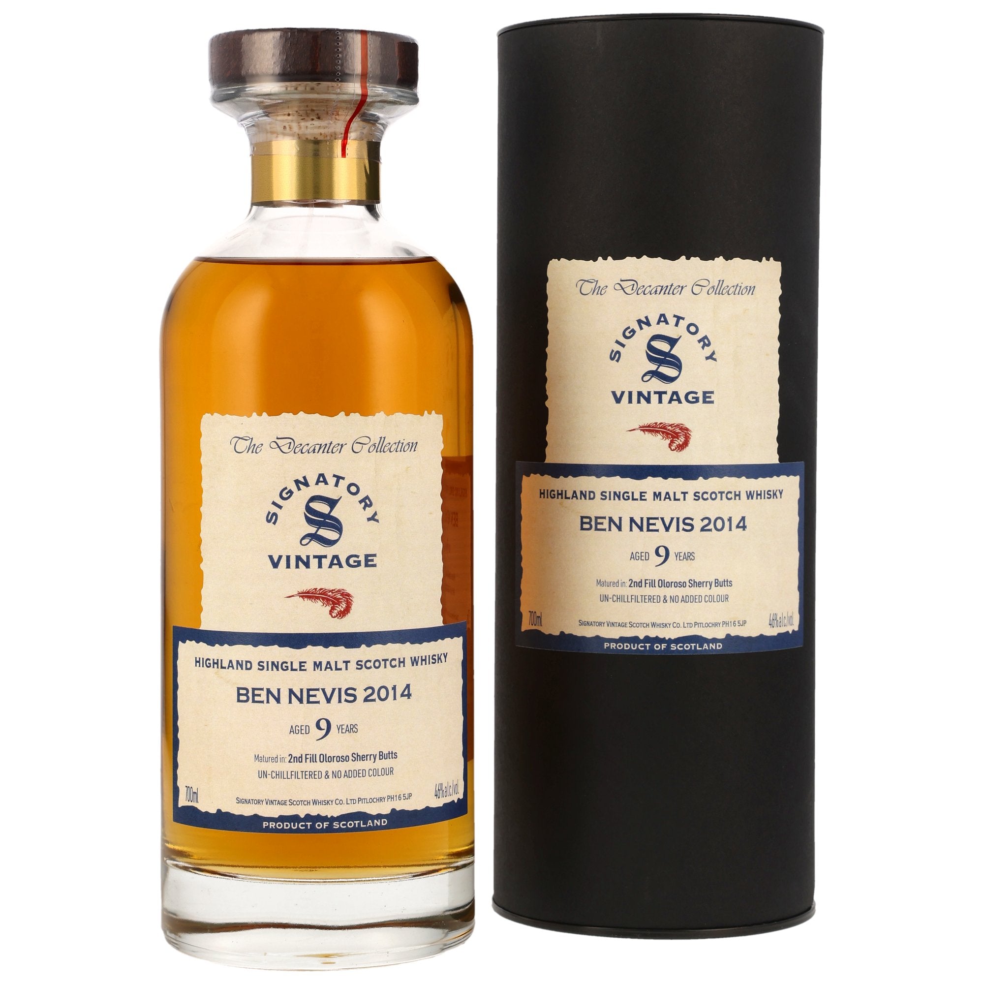 Ben Nevis 2014 SV 9 Jahre Signatory Ibisco Decanter 46% vol. 700ml 1 - Maltimore - Premium Whisky Onlineshop
