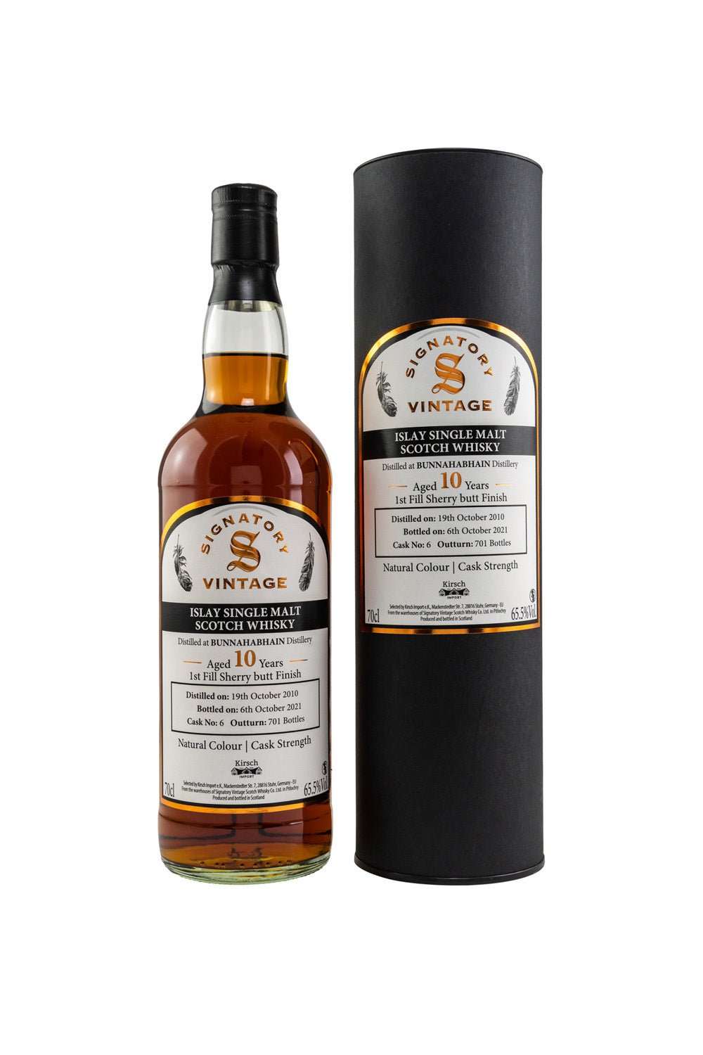 Bunnahabhain 2010 SV #6 Signatory Vintage Cask Strength by Kirsch 65,5% vol. 700ml 1 - Maltimore - Premium Whisky Onlineshop