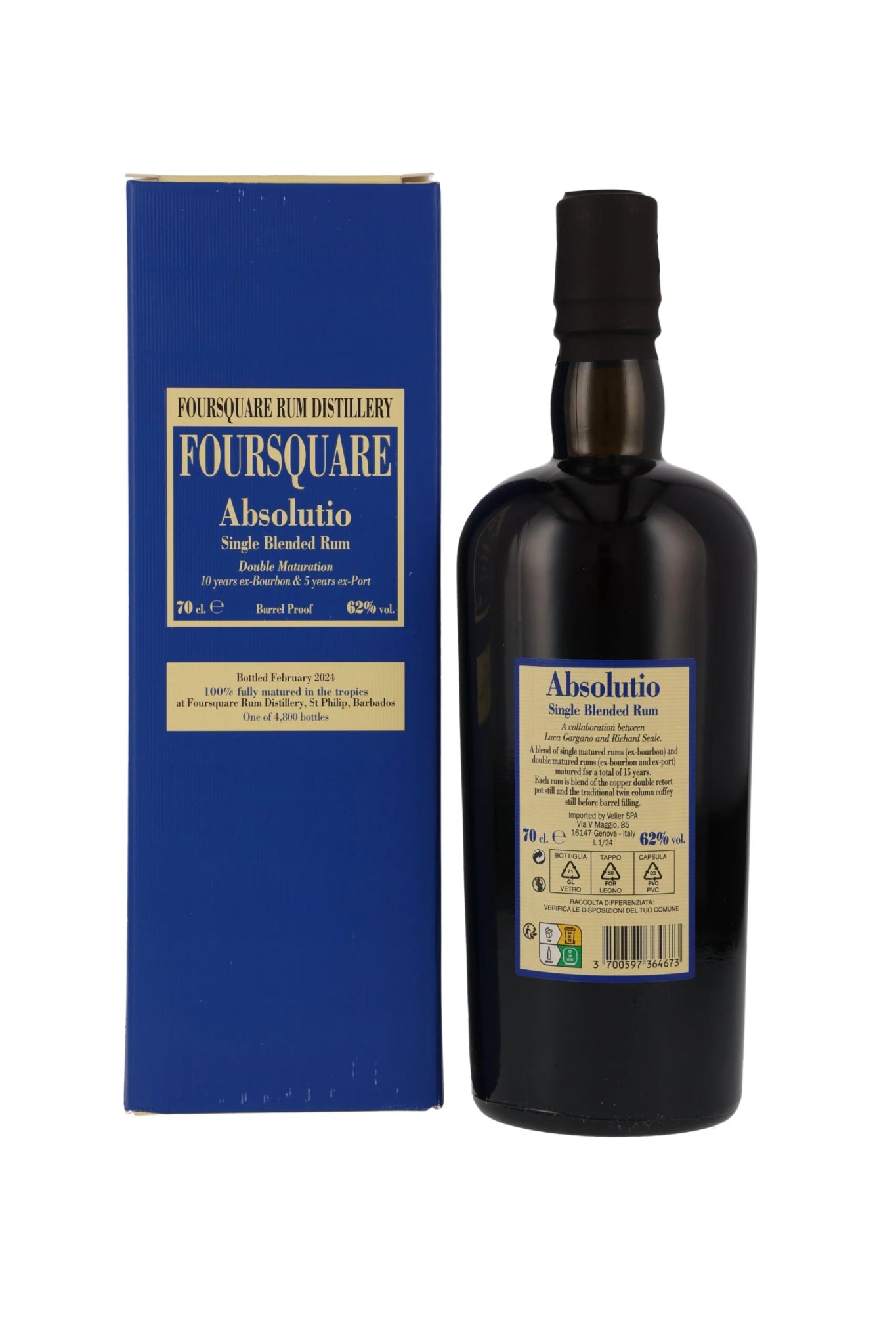 Foursquare Absolutio 15 Jahre Single Blended Rum Velier 62% vol. 700ml - Maltimore - Premium Whisky Onlineshop