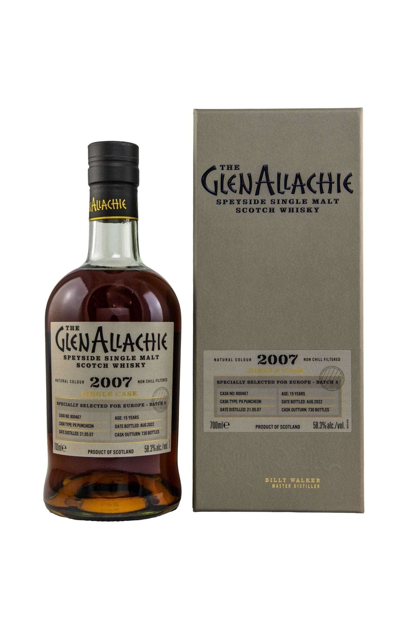 GlenAllachie 2007 Single Cask for Europe Batch 5 PX Puncheon #800467 58,3% vol. 700ml 1 - Maltimore - Premium Whisky Onlineshop