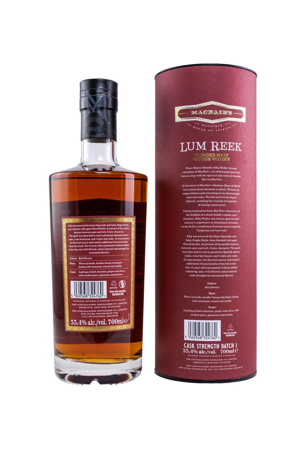 MacNair's Lum Reek 10 Jahre Cask Strength Batch 1 Blended Scotch Whisky 55,4% vol. 700ml 2 - Maltimore - Premium Whisky Onlineshop