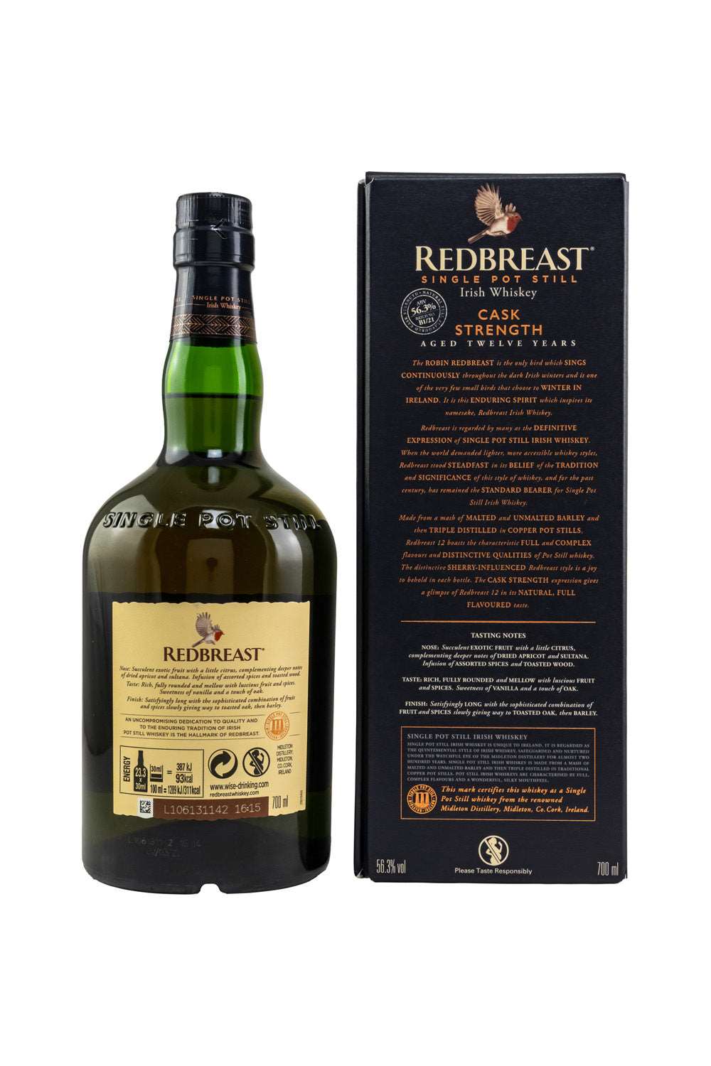 Redbreast 12 Jahre Cask Strength Single Pot Still 56,3% vol. 700ml 2 - Maltimore - Premium Whisky Onlineshop