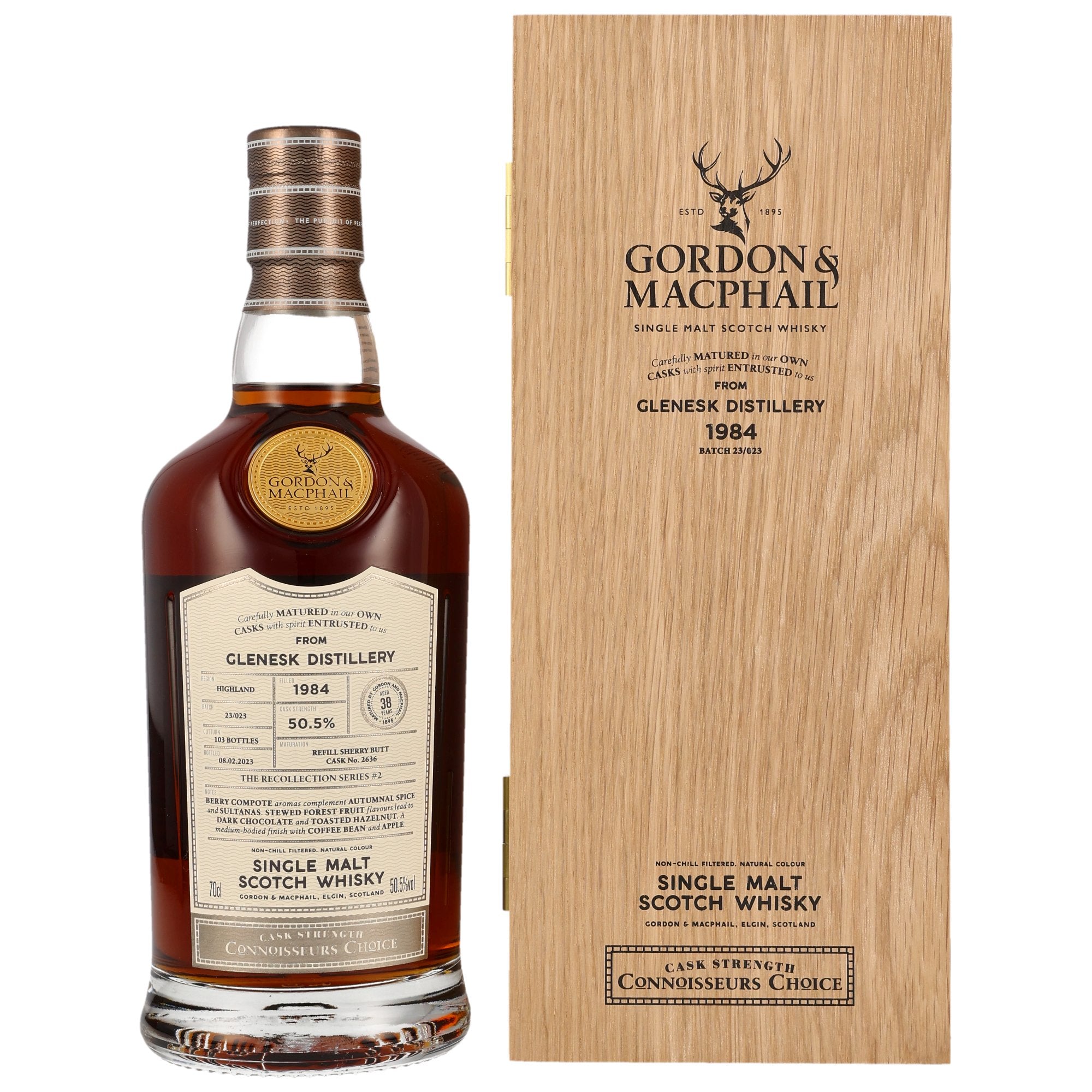Glenesk 1984/2023 38 Jahre #2636 G&M Connoisseurs Choice 50,5% vol. 700ml