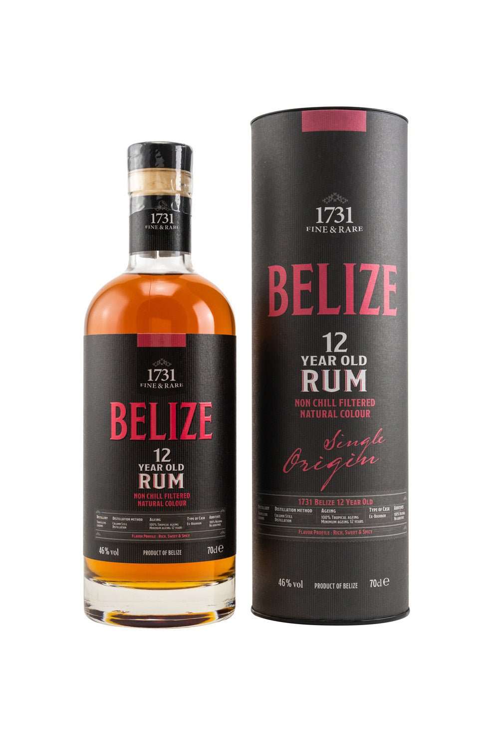 1731 Fine & Rare Belize (Travellers Liquors) 12 years old Rum 46% vol. 700ml - Maltimore - Premium Whisky Onlineshop