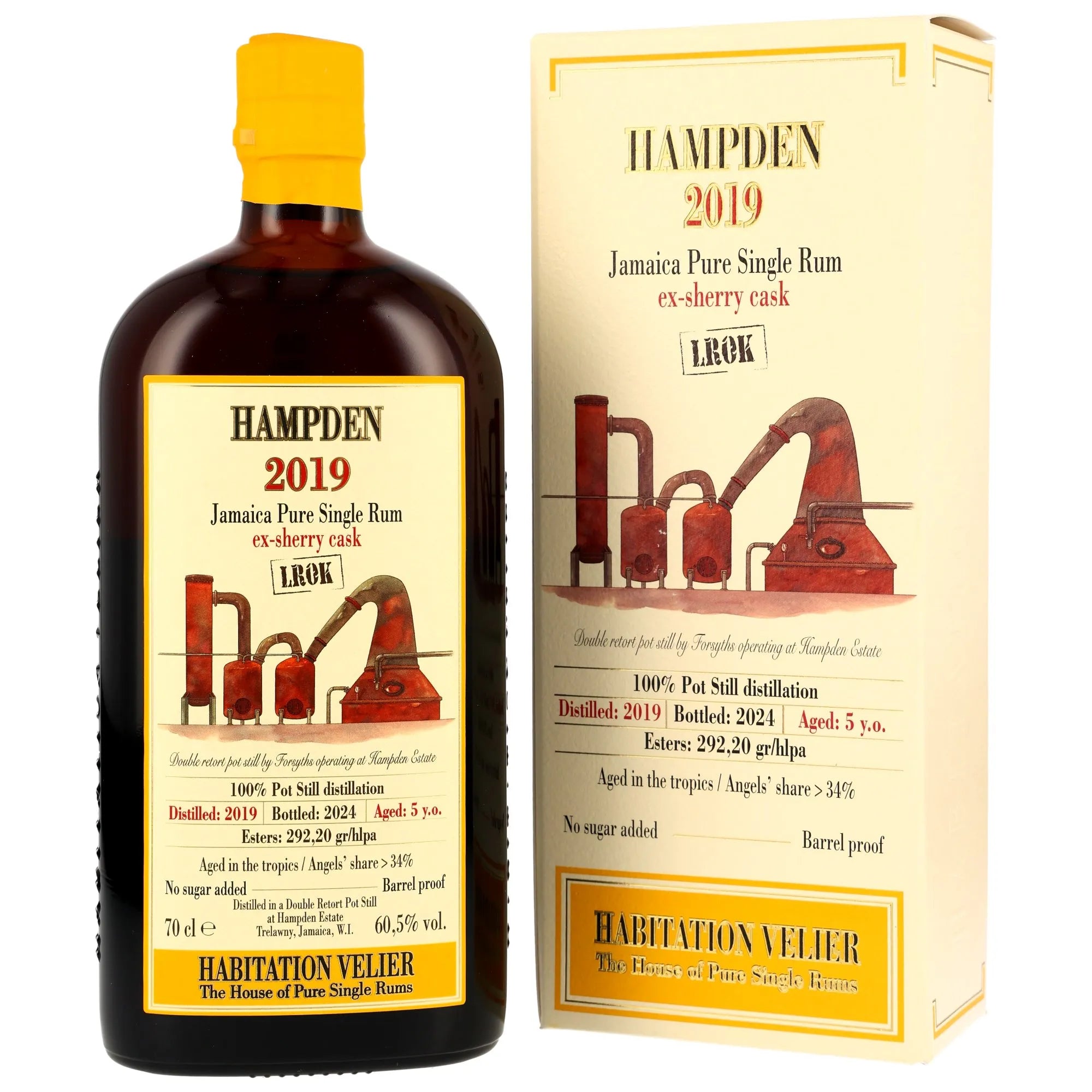 Hampden LROK 2019/2024 - 5 y.o. - Sherry Cask- Habitation Velier 60,5% vol. 700ml