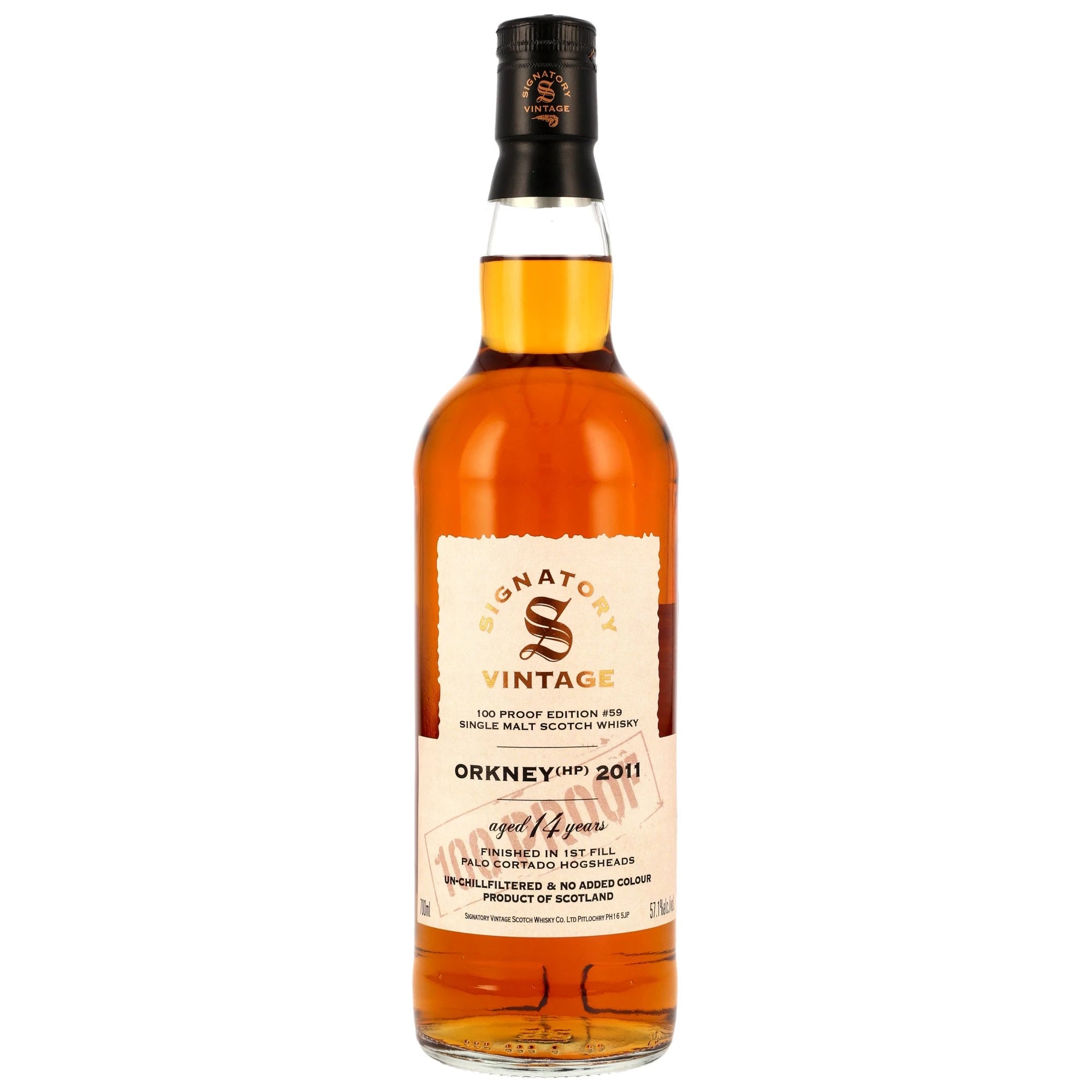 Orkney (HP) 2011/2025 - 14 y.o. Palo Cortado Signatory 100 PROOF Edition #59 57,1% vol. 700ml