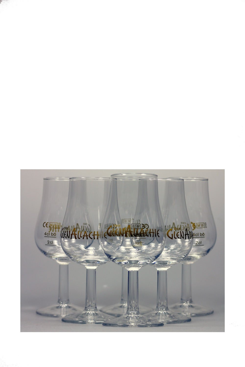 6x Nosing - Glas "Glenallachie" mit Eichstrich 2cl/4cl - Maltimore - Premium Whisky Onlineshop