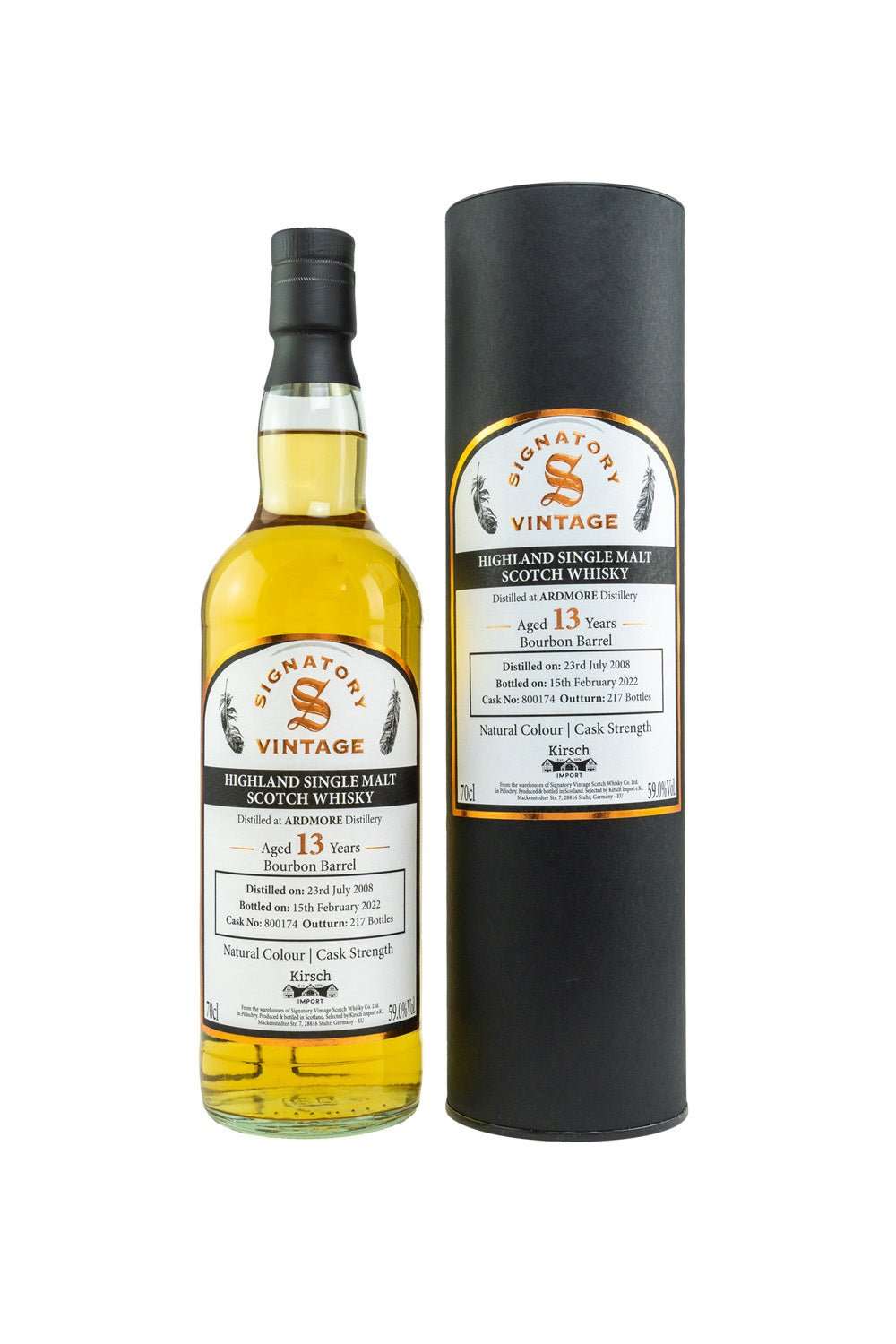 Ardmore 2008/2022 SV #800174 Signatory Vintage Cask Strength by Kirsch 59% vol. 700ml 1 - Maltimore - Premium Whisky Onlineshop