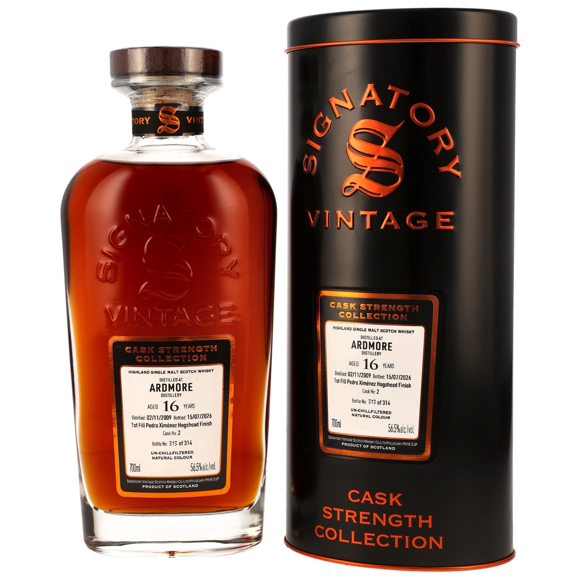 Ardmore 2009/2026 16 Jahre 1st Fill PX Sherry Cask Finish #2 Signatory 56,5% vol. 700ml