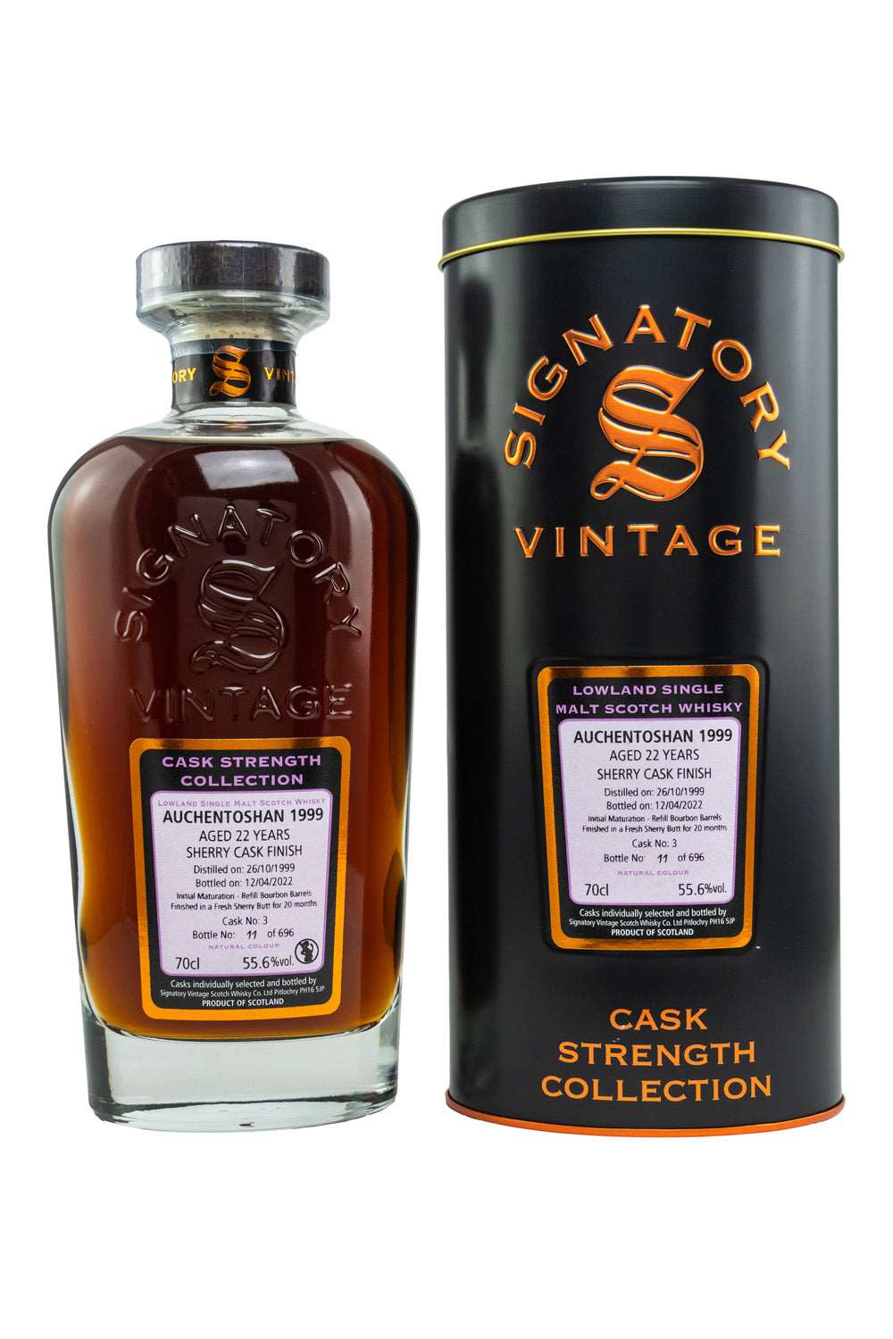 Auchentoshan 1999/2022 SV #3 Signatory Cask Strength 55,6% vol. 700ml - Maltimore - Premium Whisky Onlineshop