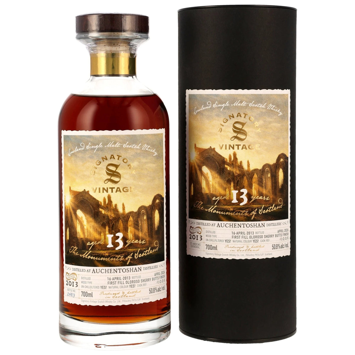 Auchentoshan 2013 First Fill Oloroso Sherry Sig Monuments of Scotland 50,8% vol. 700ml