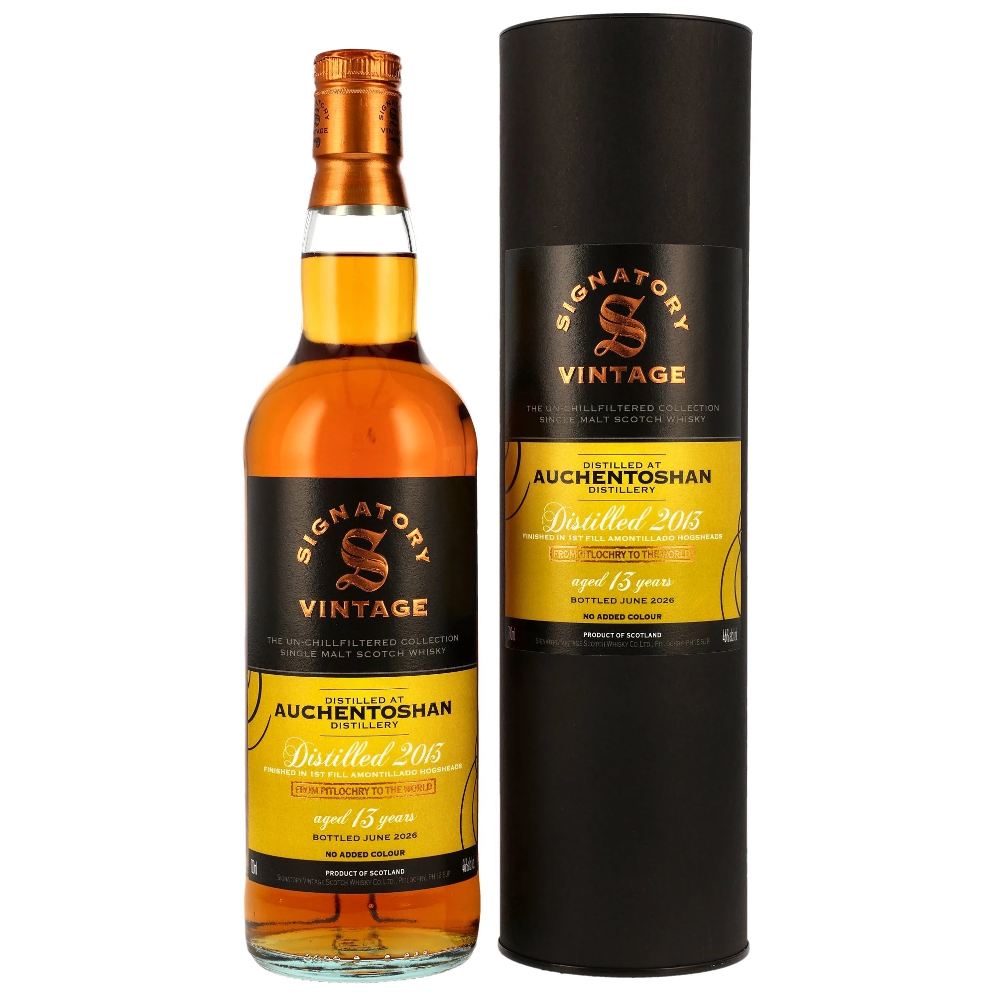Auchentoshan 2013/2026 Signatory Un-Chillfiltered 1st Fill Amontillado Sherry Casks Finish 46% vol. 700ml 1 - Maltimore.de - Premium Whisky Onlineshop