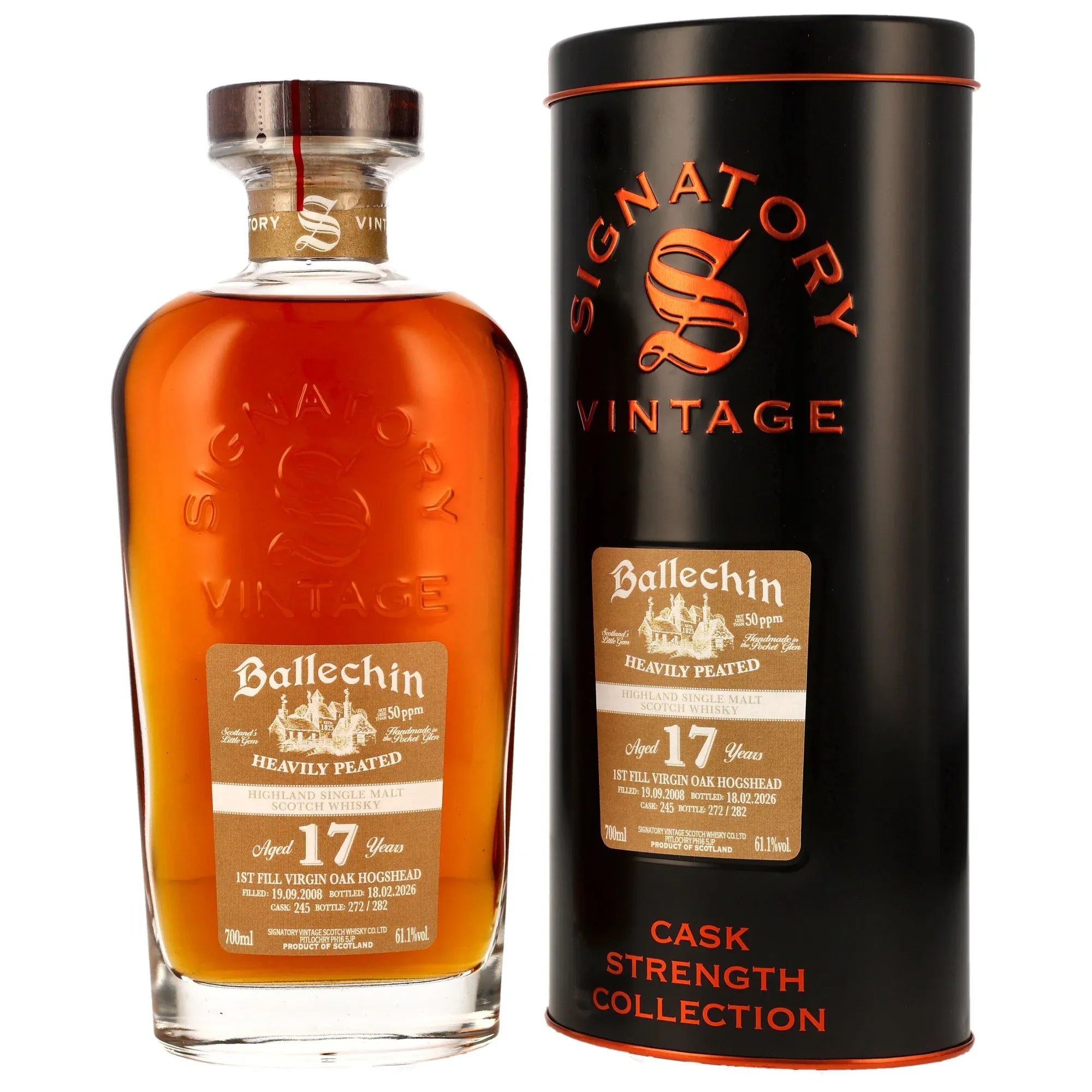 Ballechin 2008 Signatory Vintage 1st Fill Virgin Oak Hogshead 245 61,1% vol. 700ml 1 - Maltimore.de - Premium Whisky Onlineshop