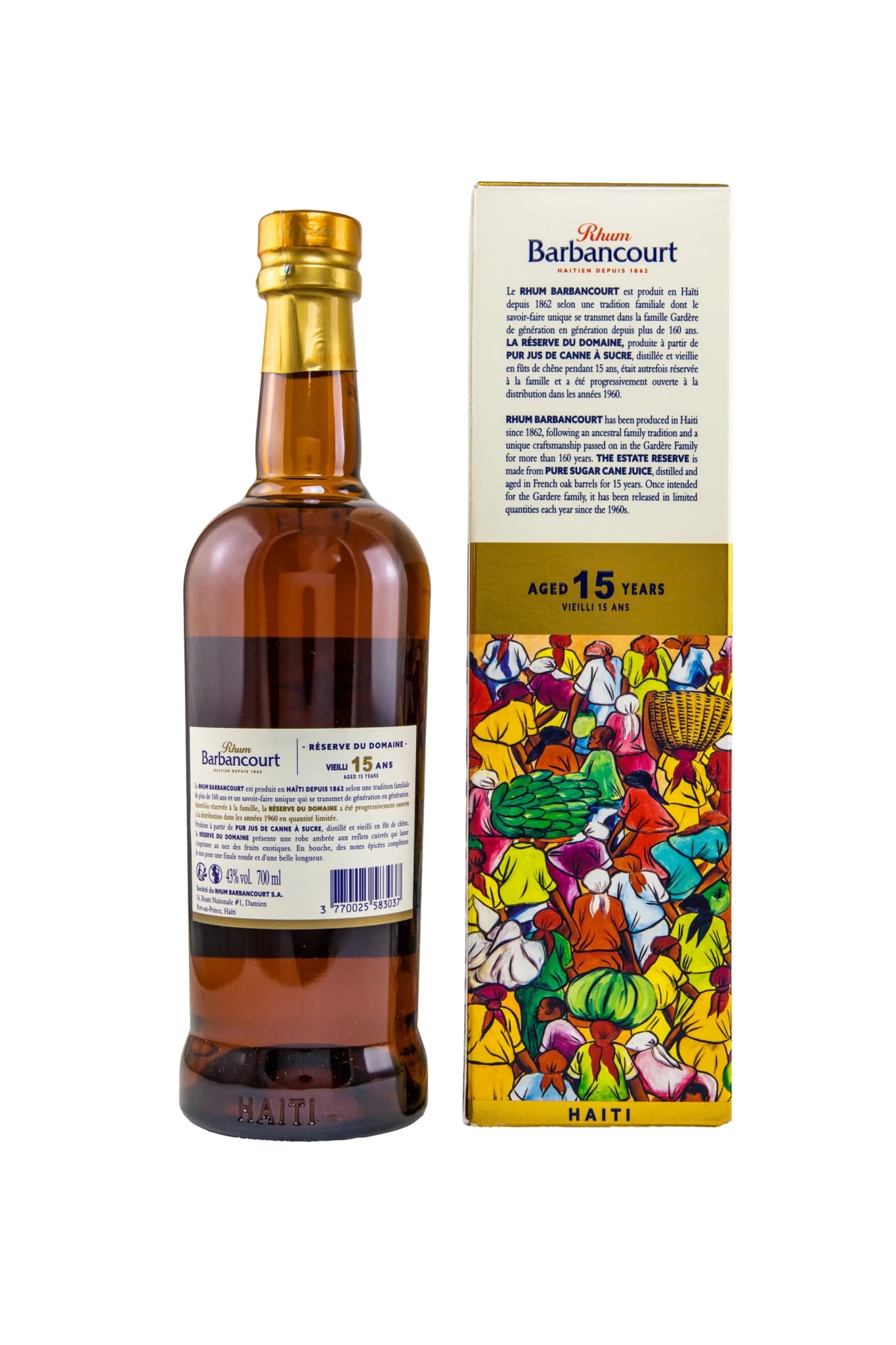 Barbancourt Rhum 15 y.o. Reserve du Domaine 43% vol. 700ml - Maltimore - Premium Whisky Onlineshop