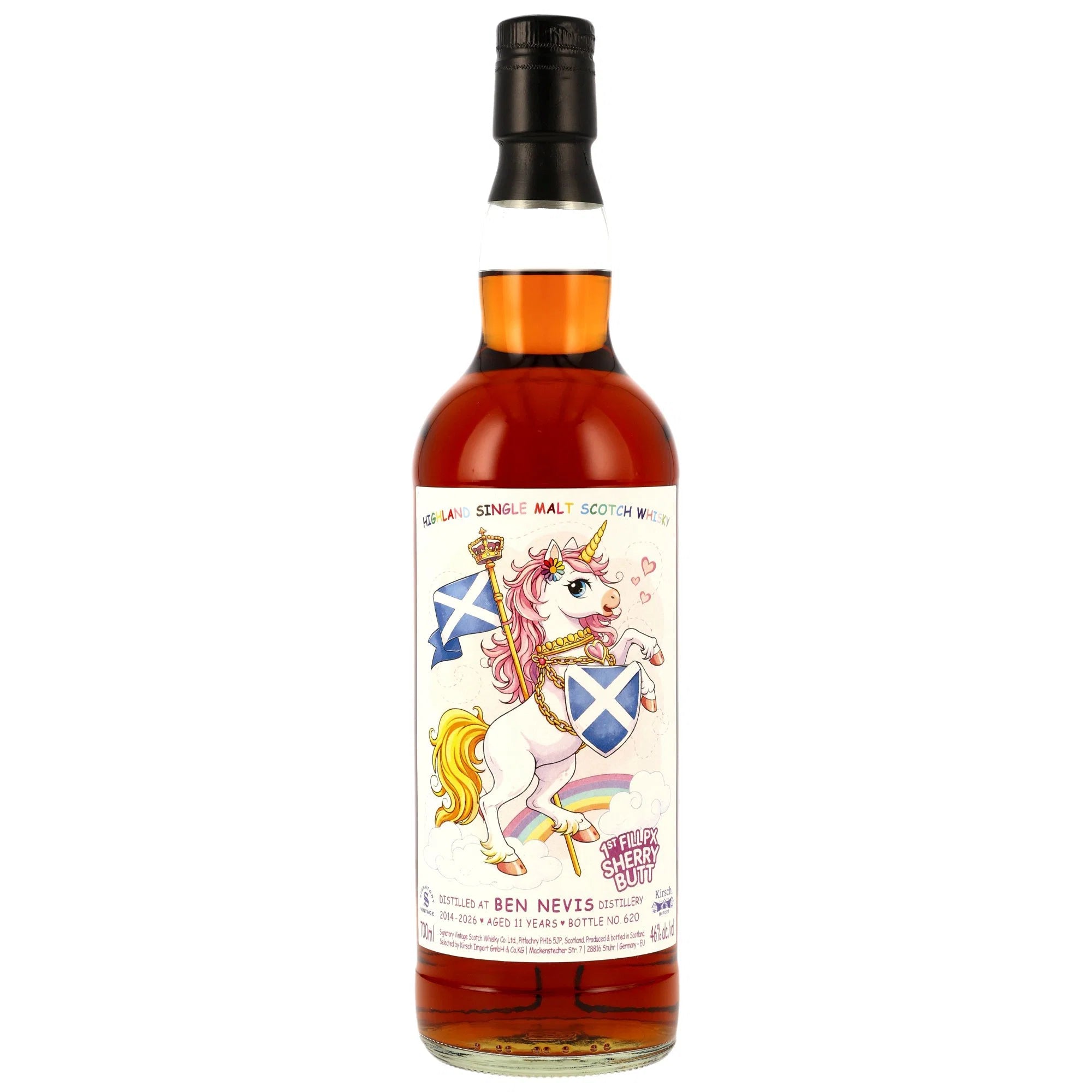 Ben Nevis 2014/2026 Unicorn 1st Fill PX Sherry Butt Signatory Einhorn Edition 46% vol. 700ml 1 - Maltimore.de - Premium Whisky Onlineshop