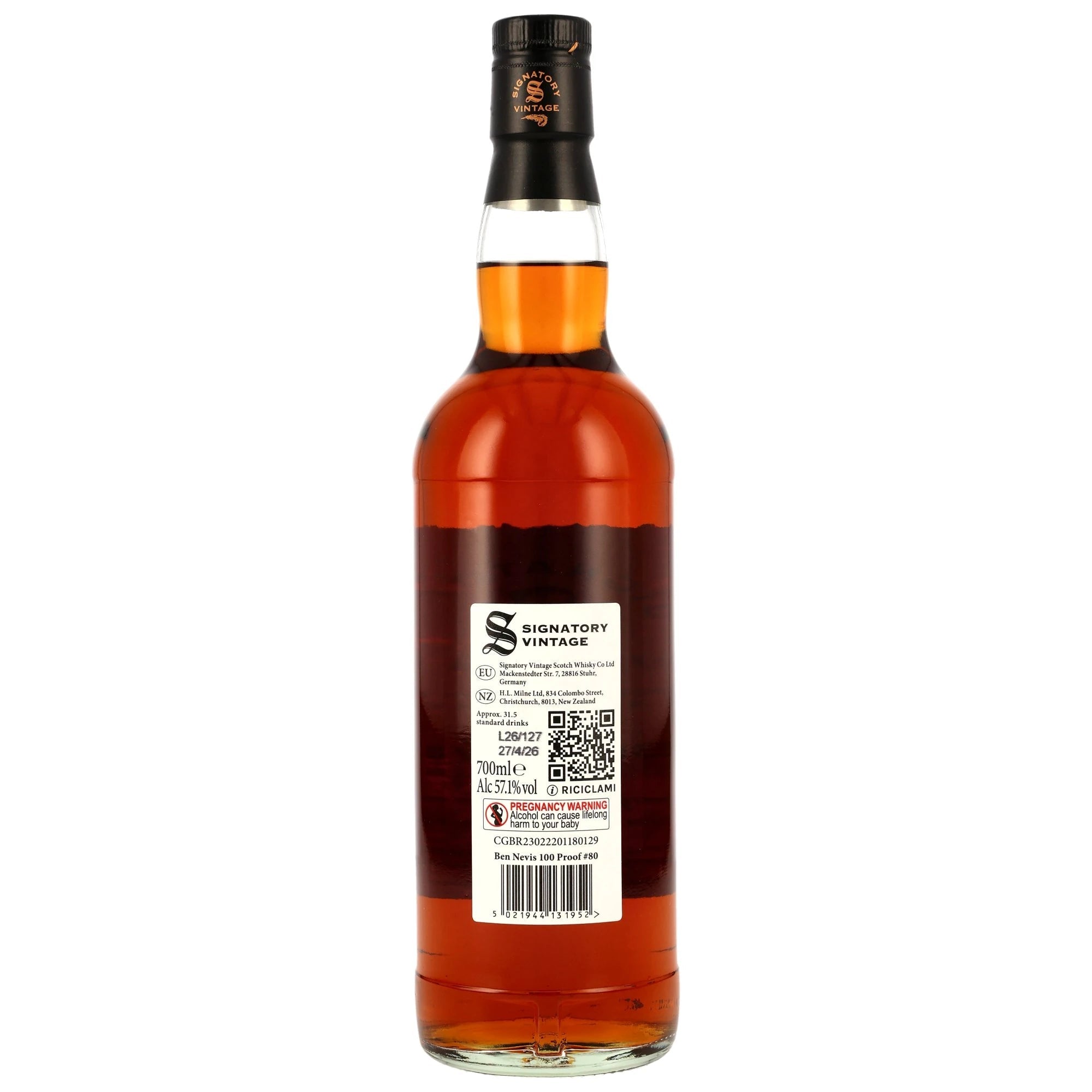 Ben Nevis 2015/2026 Oloroso Sherry Butts Finish Signatory 100 PROOF Edition 80 57,1%vol. 700ml 2 - Maltimore.de - Premium Whisky Onlineshop