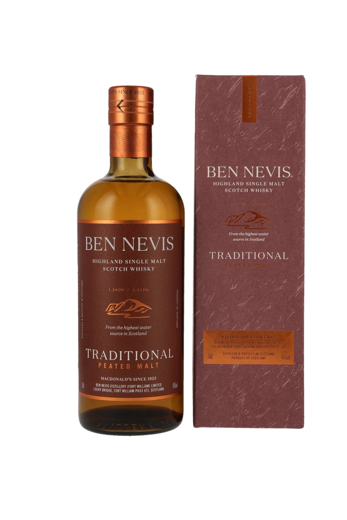 Ben Nevis Traditional Peated Malt Highland Single Malt Scotch Whisky 46% 700ml - Maltimore - Premium Whisky Onlineshop