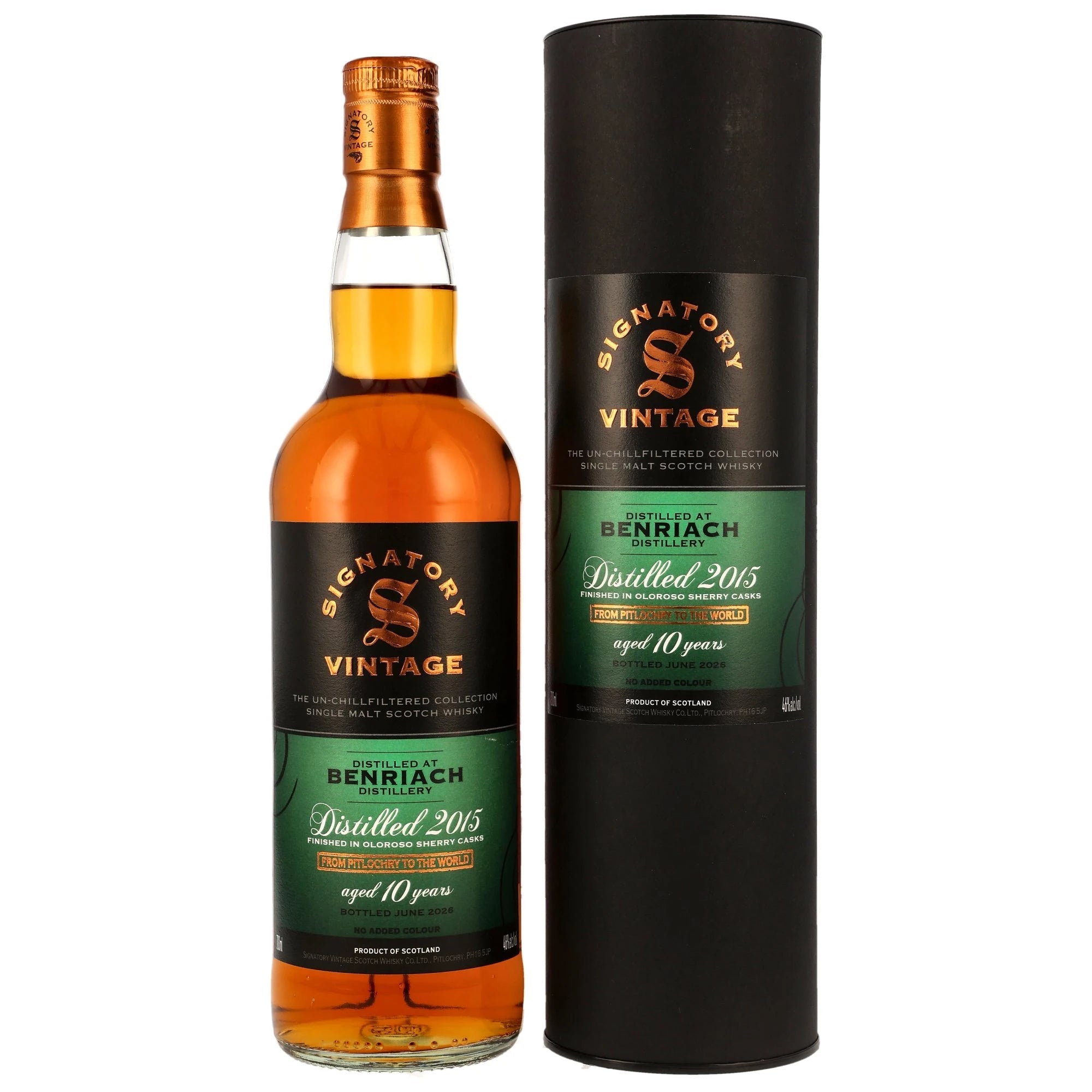 Benriach 2015/2026 Oloroso Sherry Casks Finish Signatory Un-Chillfiltered 46% vol. 700ml 1 - Maltimore.de - Premium Whisky Onlineshop