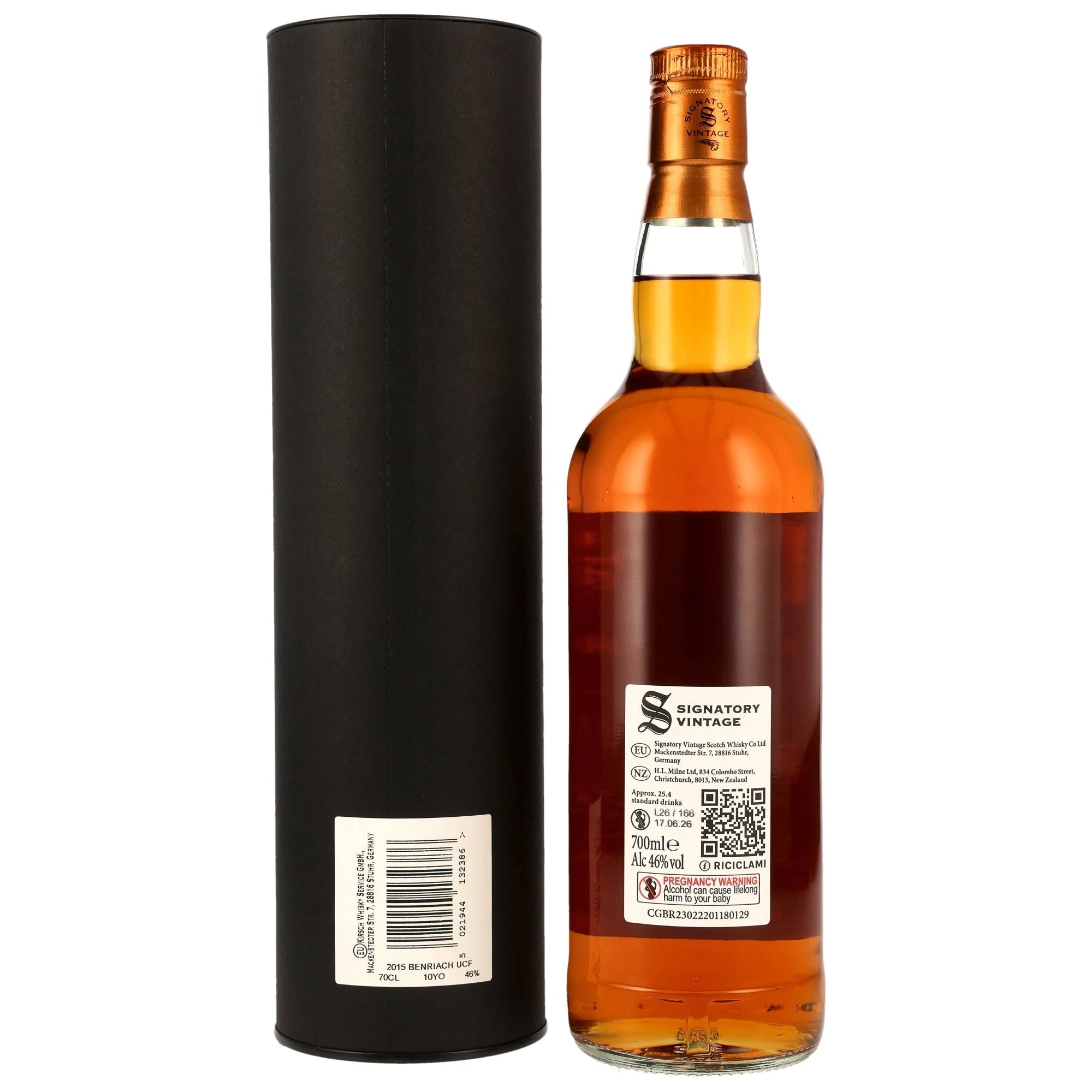 Benriach 2015/2026 Oloroso Sherry Casks Finish Signatory Un-Chillfiltered 46% vol. 700ml 2 - Maltimore.de - Premium Whisky Onlineshop