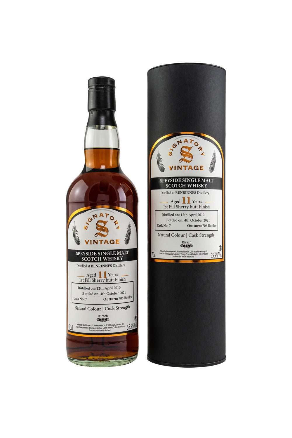 Benrinnes 2010 SV #7 Signatory Vintage Cask Strength by Kirsch 55,9% vol. 700ml 1 - Maltimore - Premium Whisky Onlineshop