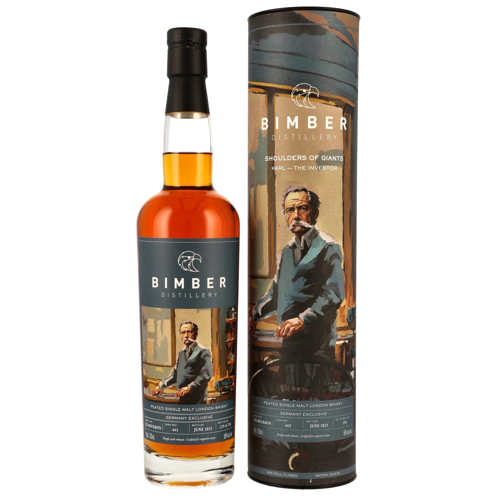 Bimber Germany Edition 2025: Shoulders of Giants: Karl 462 (Peated) 58% vol. 700ml 1 - Maltimore.de - Premium Whisky Onlineshop
