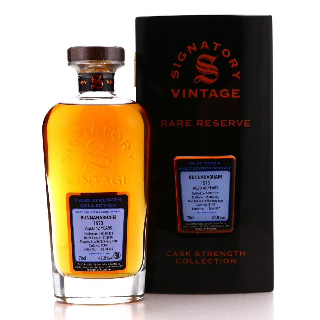 Bunnahabhain 1973/2016 42 Jahre Fass #12145 Signatory Rare Reserve 47,9% vol. 700ml