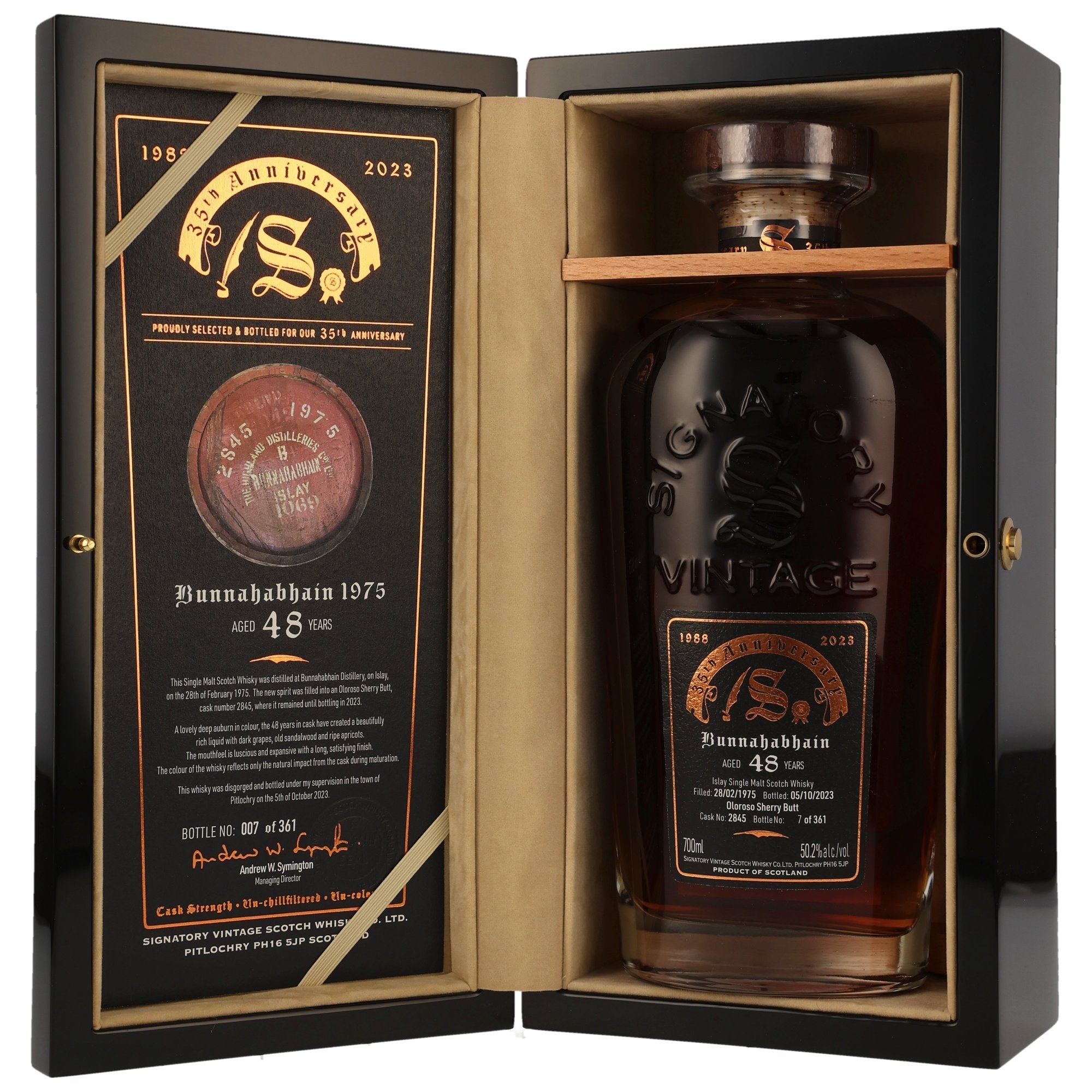 Bunnahabhain 1975/2023 48 Jahre Fass #2845 Signatory 35th Anniversary 50,2% vol. 700ml