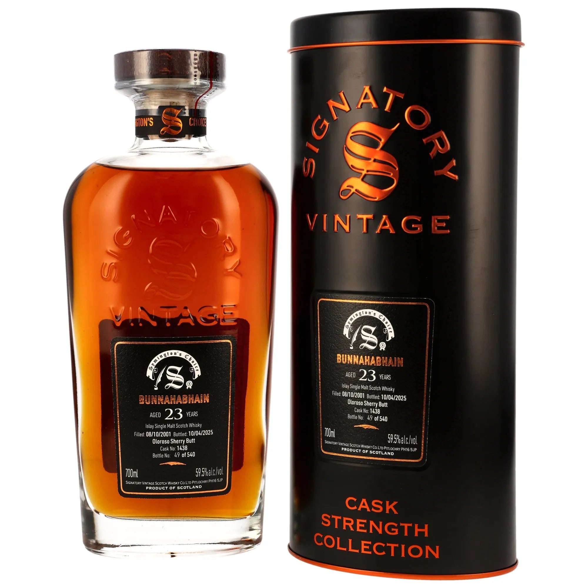 Bunnahabhain 2001/2025 SV 1438 Signatory Vintage Cask Strength Symington’s Choice 59,5% vol. 700ml 1 - Maltimore - Premium Whisky Onlineshop