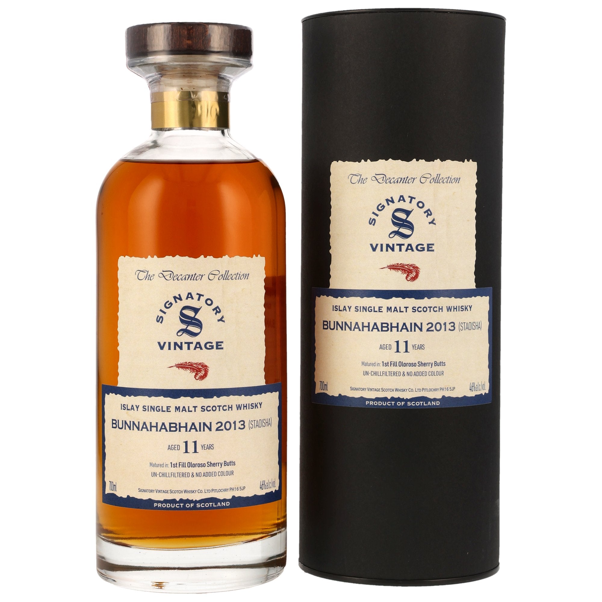 Bunnahabhain (Staoisha) 11 Jahre Signatory Vintage Islay The Decanter Collection 46% vol. 700ml 1 - Maltimore - Premium Whisky Onlineshop