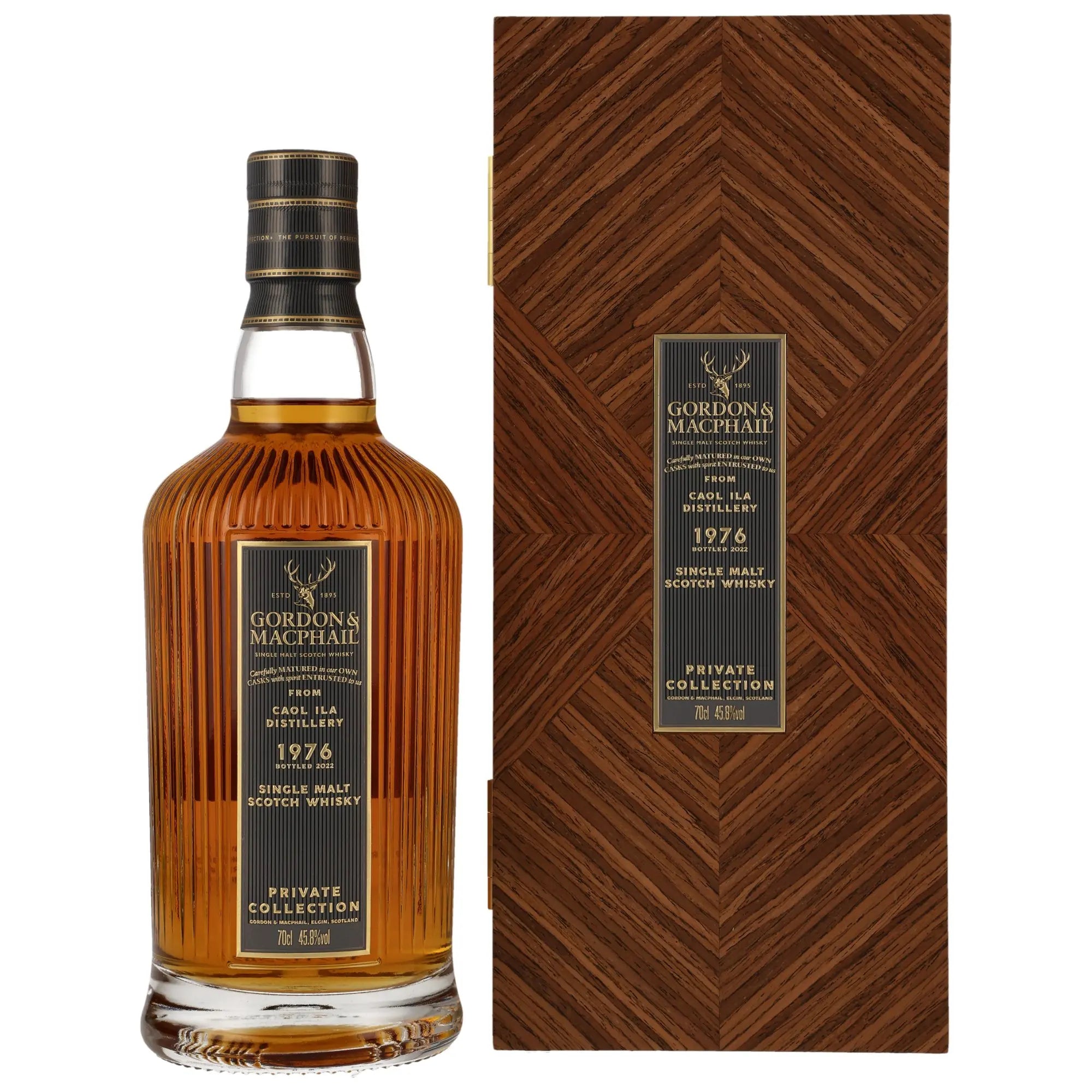 Caol Ila 1976/2022 46 Jahre Fass #8102 Gordon & MacPhail Private Collection 45,8% vol. 700ml mit Holzbox