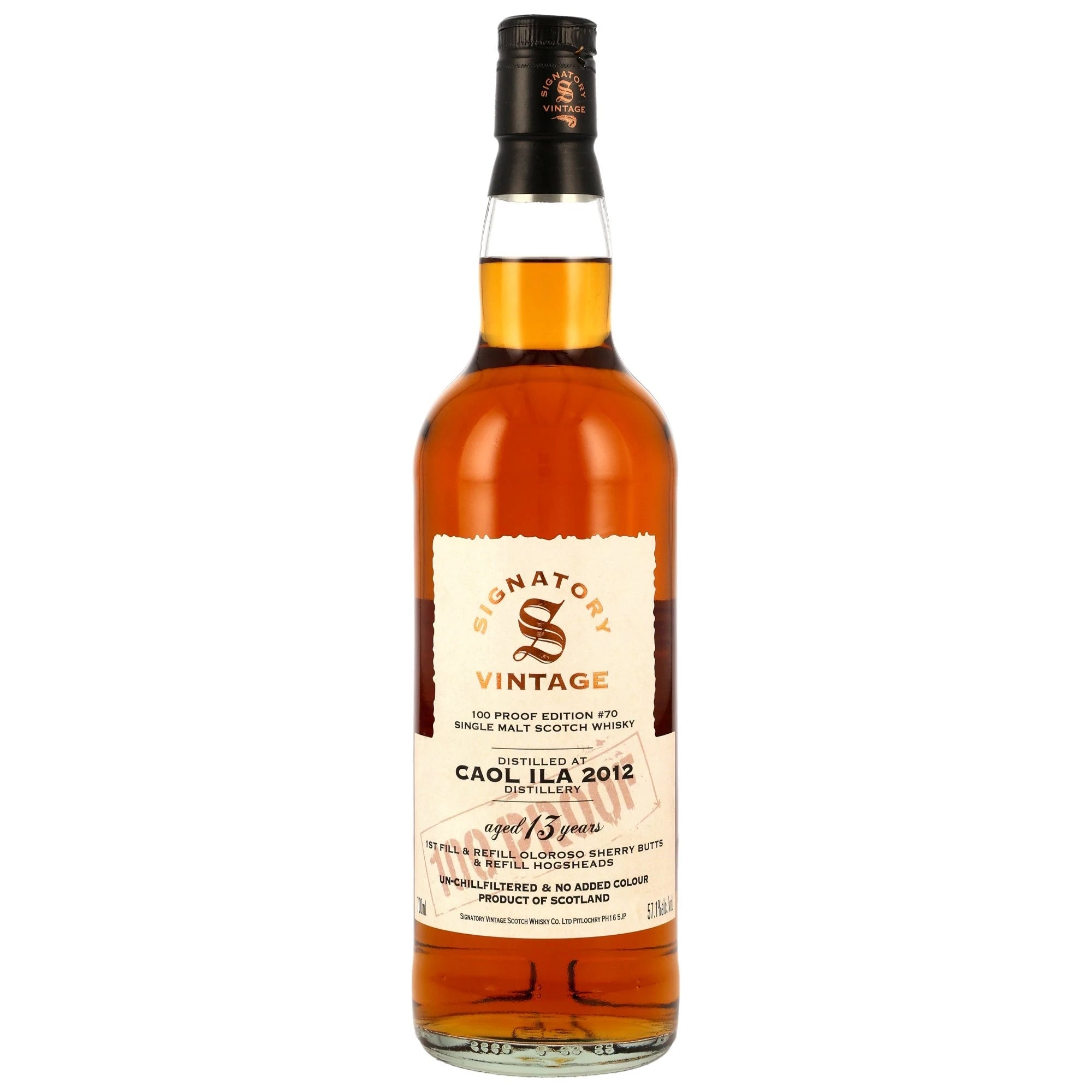 Caol Ila 2012/2026 1st Fill & Refill Oloroso Sherry Signatory 100 PROOF Edition 70 57,1% vol. 700ml 1 - Maltimore.de - Premium Whisky Onlineshop