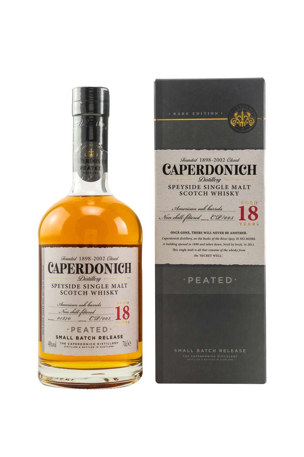 Caperdonich 18 Jahre Small Batch Peated 48% vol. 700ml - Maltimore - Premium Whisky Onlineshop