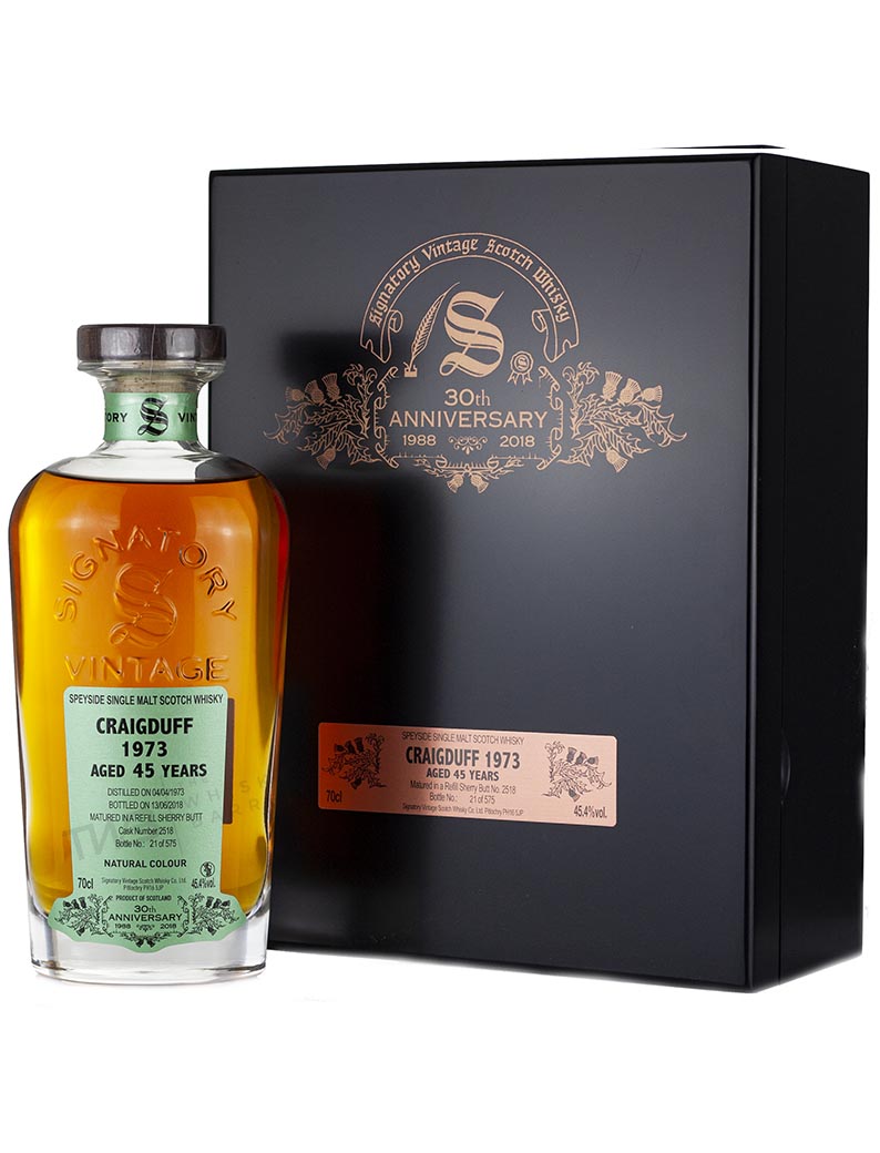 Craigduff 1973/2018 45 Jahre Fass #2518 Signatory 30th Anniversary 45,4% vol. 700ml