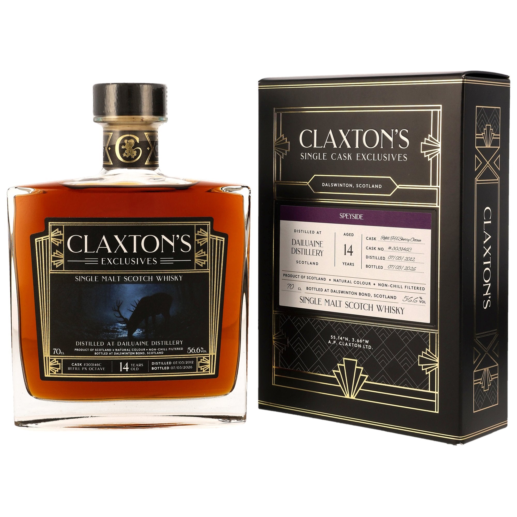 Dailuaine 2012/2026 14 Jahre Claxton's Exclusives 56,6% mit Verpackung