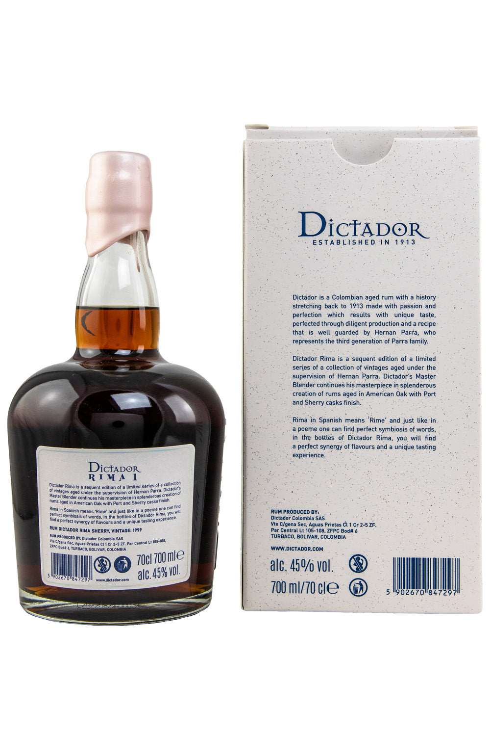 Dictador Rima 1999/2022 23 Jahre Sherry Cask 45% vol. 700ml - Maltimore - Premium Whisky Onlineshop