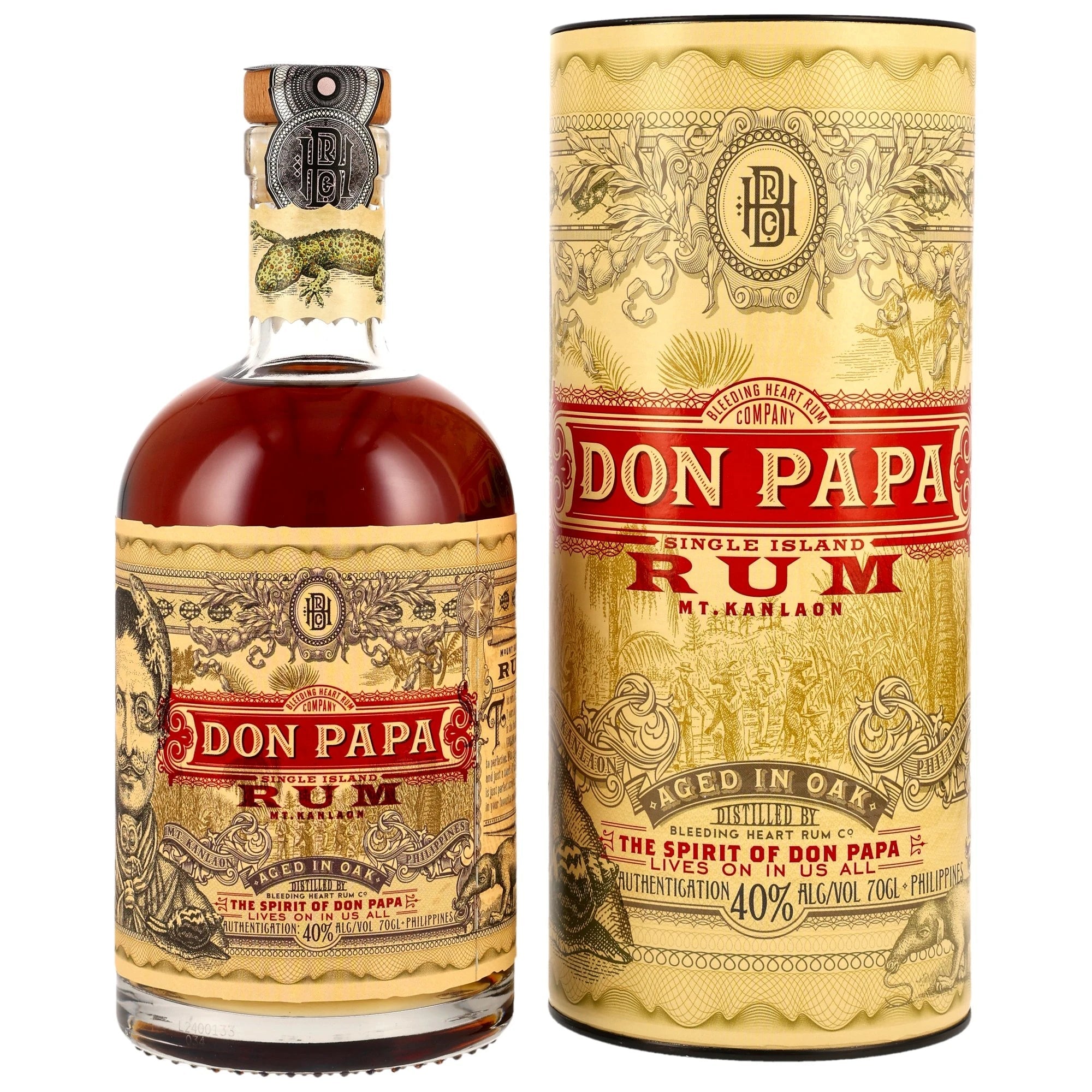 Don Papa Rum 7 Jahre – Single Island Rum mit Tube 40% vol. 700ml 1 - Maltimore.de - Premium Whisky Onlineshop
