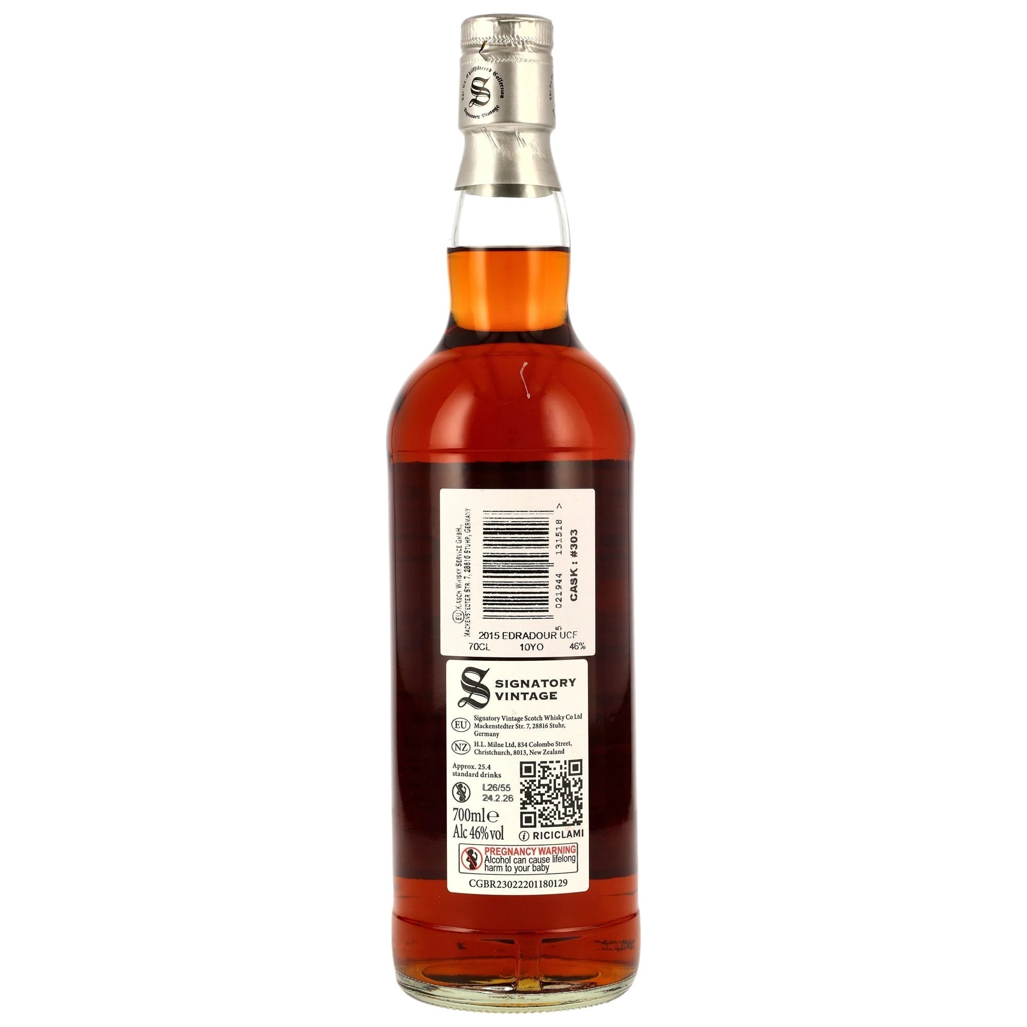 Edradour 2015/2026 - 10 y.o. - 1st Fill Oloroso Sherry Butt 303 - Sig un - chill 46% vol. 700ml 2 - Maltimore.de - Premium Whisky Onlineshop