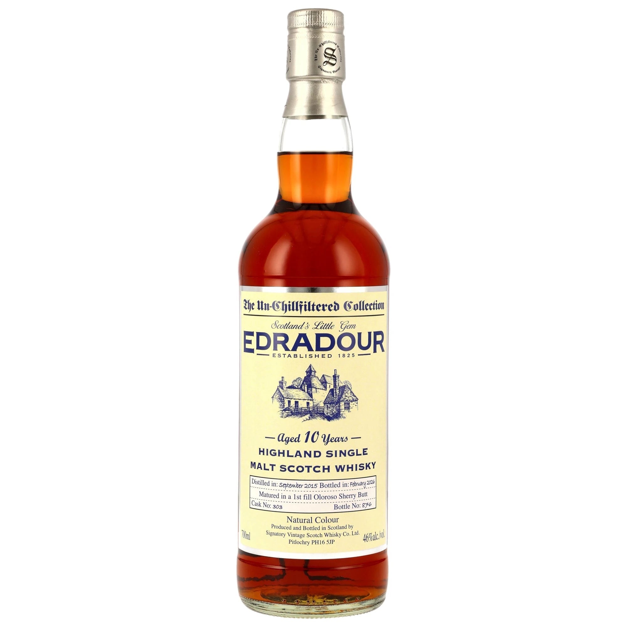 Edradour 2015/2026 - 10 y.o. - 1st Fill Oloroso Sherry Butt 303 - Sig un - chill 46% vol. 700ml 1 - Maltimore.de - Premium Whisky Onlineshop