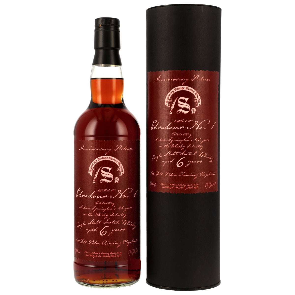 Edradour No.1 2020/2026 6 Jahre PX Sherry Anniversary Release 57,1% vol. 700ml – Vorderansicht