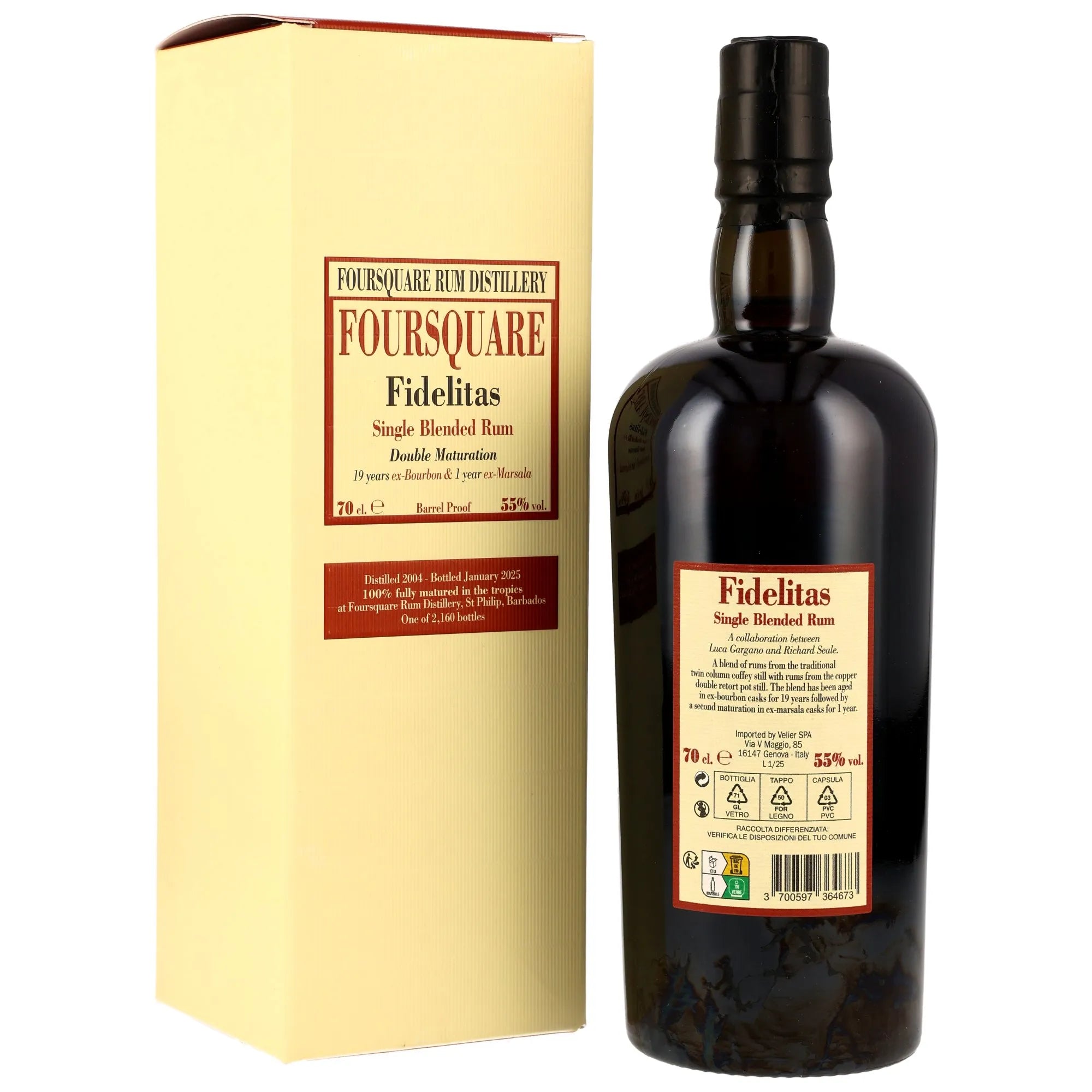 Foursquare Fidelitas 2004/2025 Single Blended Rum Velier x Foursquare 55% vol. 700ml 2 - Maltimore.de - Premium Whisky Onlineshop