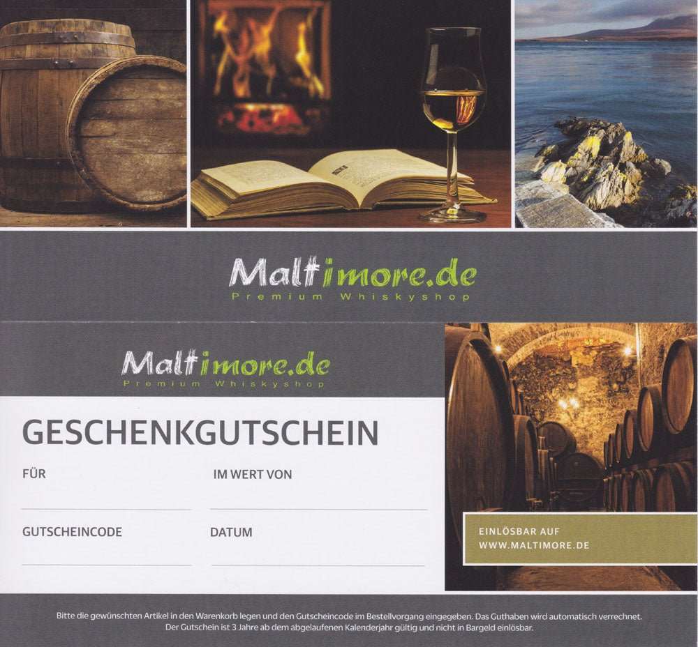 Geschenkgutschein im Wert von 30 Euro für Maltimore - Maltimore - Premium Whisky Onlineshop