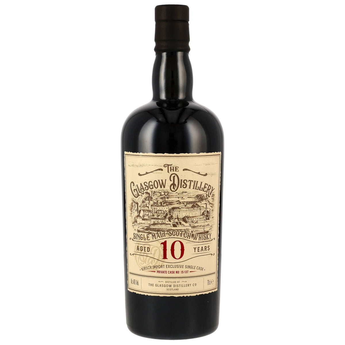 Glasgow 1770 2015/2026 10 Jahre Oloroso Sherry Butt #15/137 46% vol. 700ml – Vorderansicht
