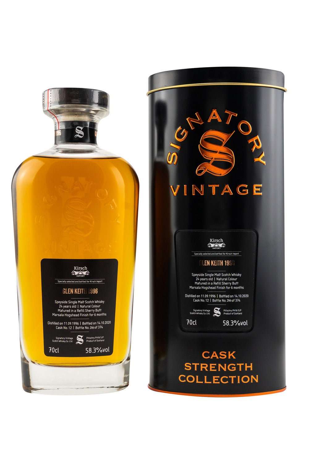 Glen Keith 1996/2020 SV Cask Strength Marsala #12 Kirsch 58,3% vol. 700ml 1 - Maltimore - Premium Whisky Onlineshop