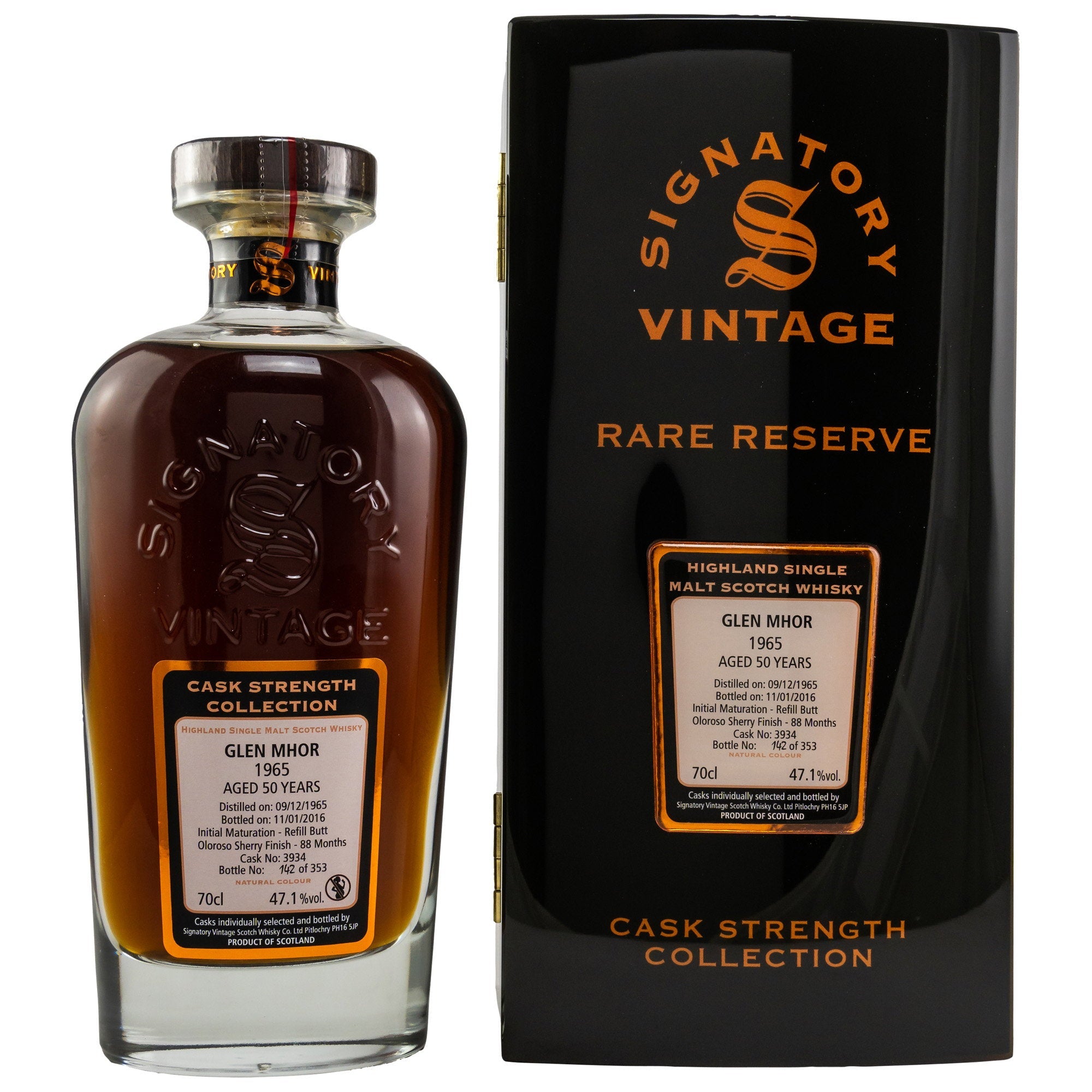 Glen Mhor 1965/2016 50 Jahre Signatory Rare Reserve 47,1% vol. 700ml
