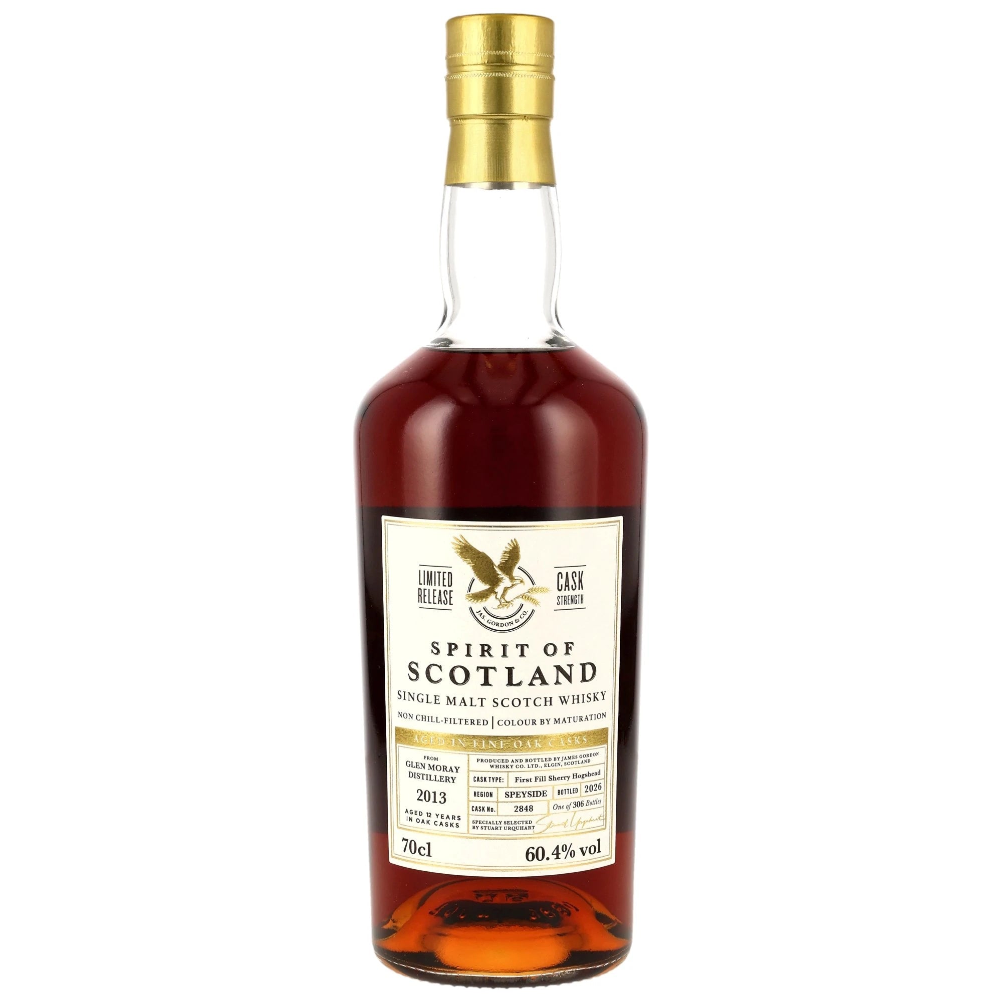 Glen Moray 2013/2026 1st Fill Sherry Hogshead 2848 G&M 60,4% vol. 700ml 1 - Maltimore.de - Premium Whisky Onlineshop
