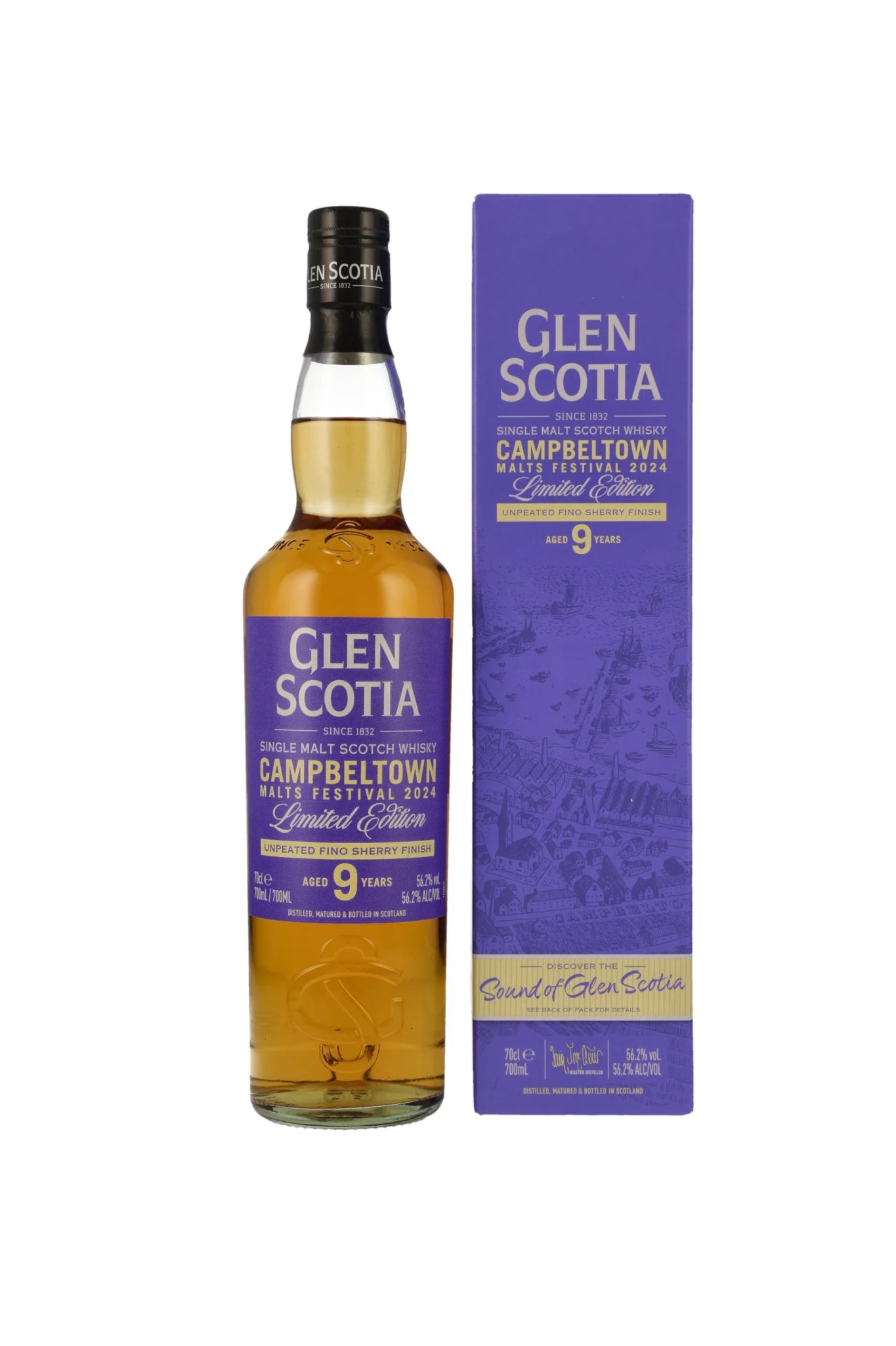 Glen Scotia 9 Jahre Unpeated Fino Sherry Finish Campbeltown Malts Festival 2024 56,2% vol. 700ml - Maltimore - Premium Whisky Onlineshop