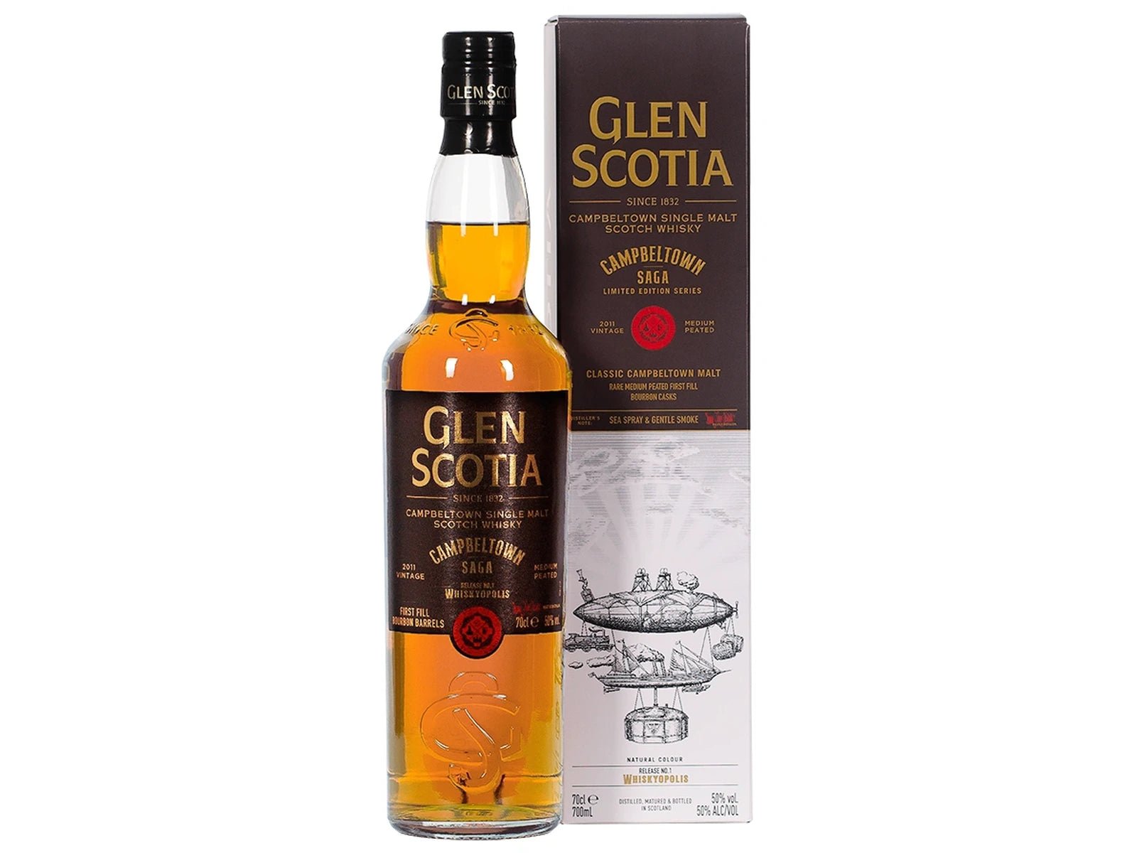 Glen Scotia Campbeltown Saga Release No 1 Whiskyopolis Peated Vintage 2011 50% vol. 700ml 1 - Maltimore.de - Premium Whisky Onlineshop